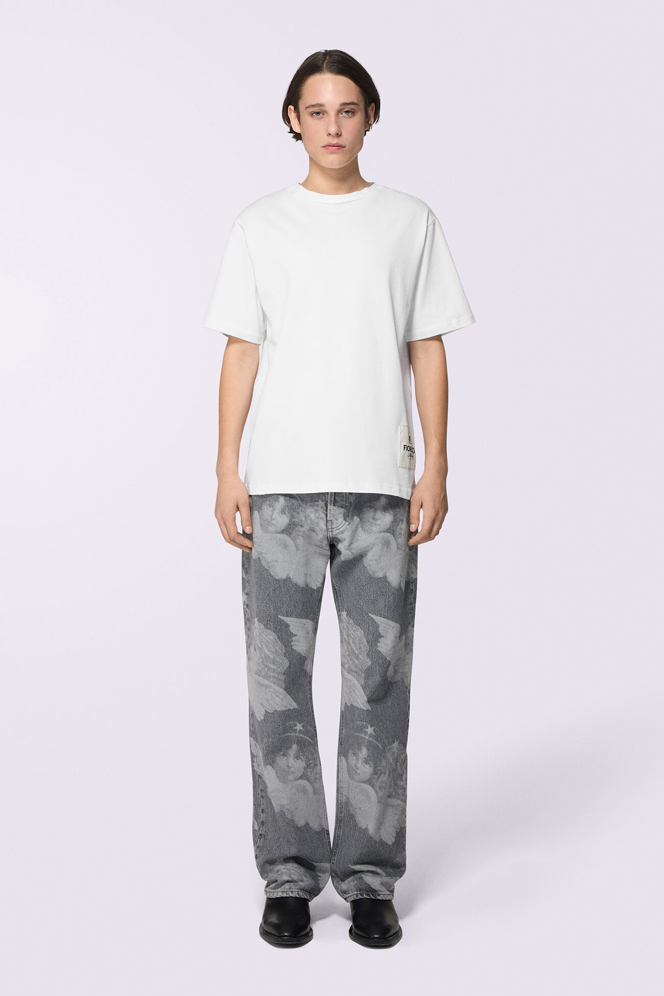 Unisex Logo Patch T-Shirt White