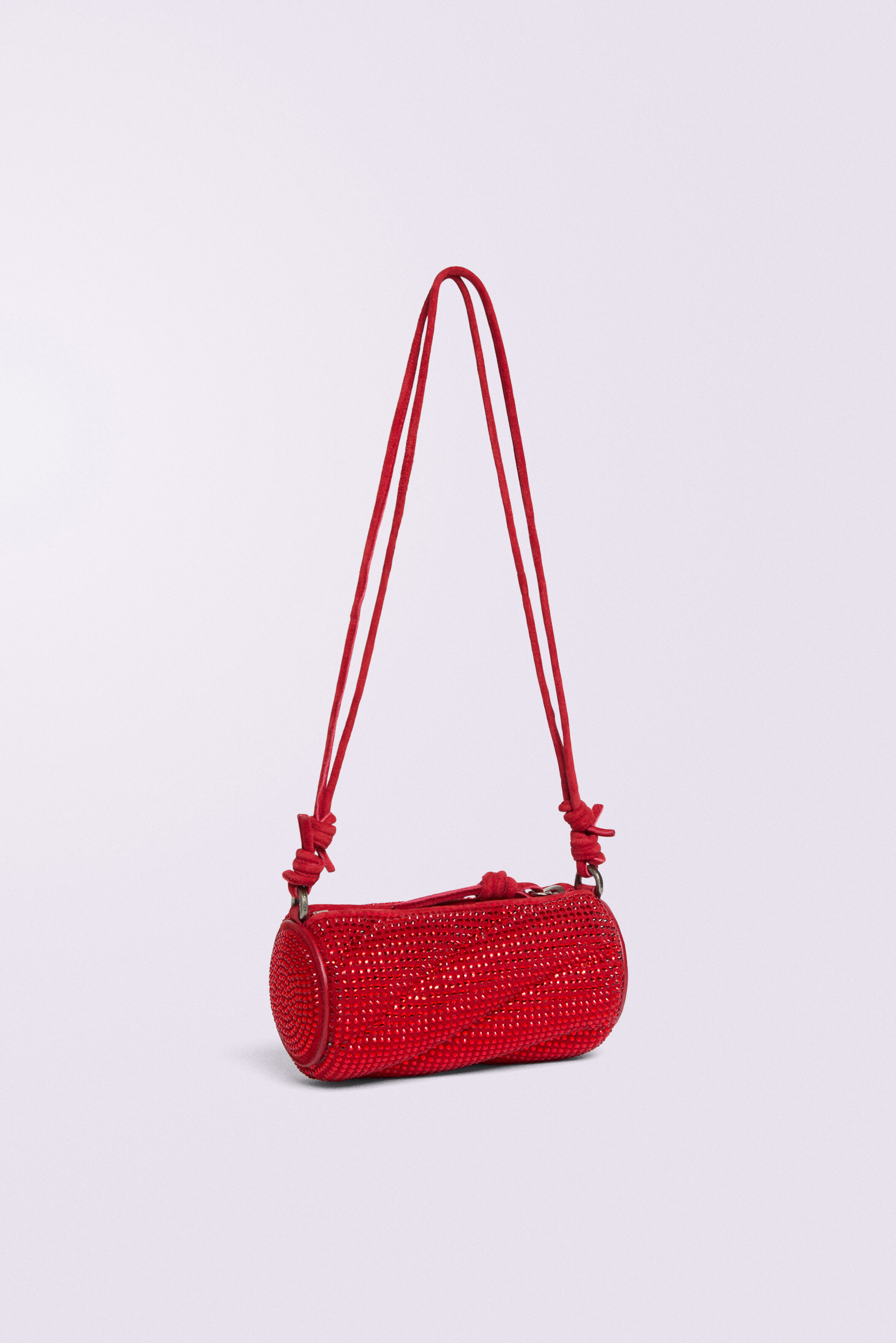Mella Rhinestone Micro Bag Red