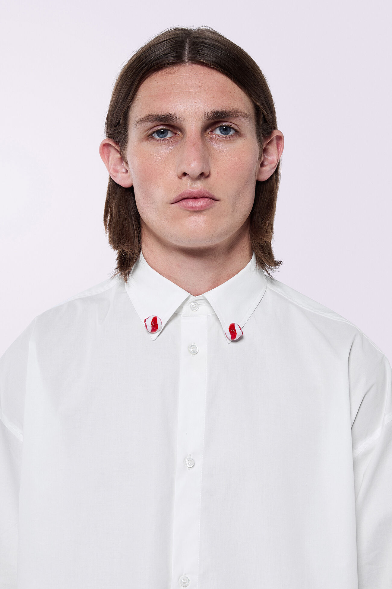 Lollipop Button-Down Shirt White