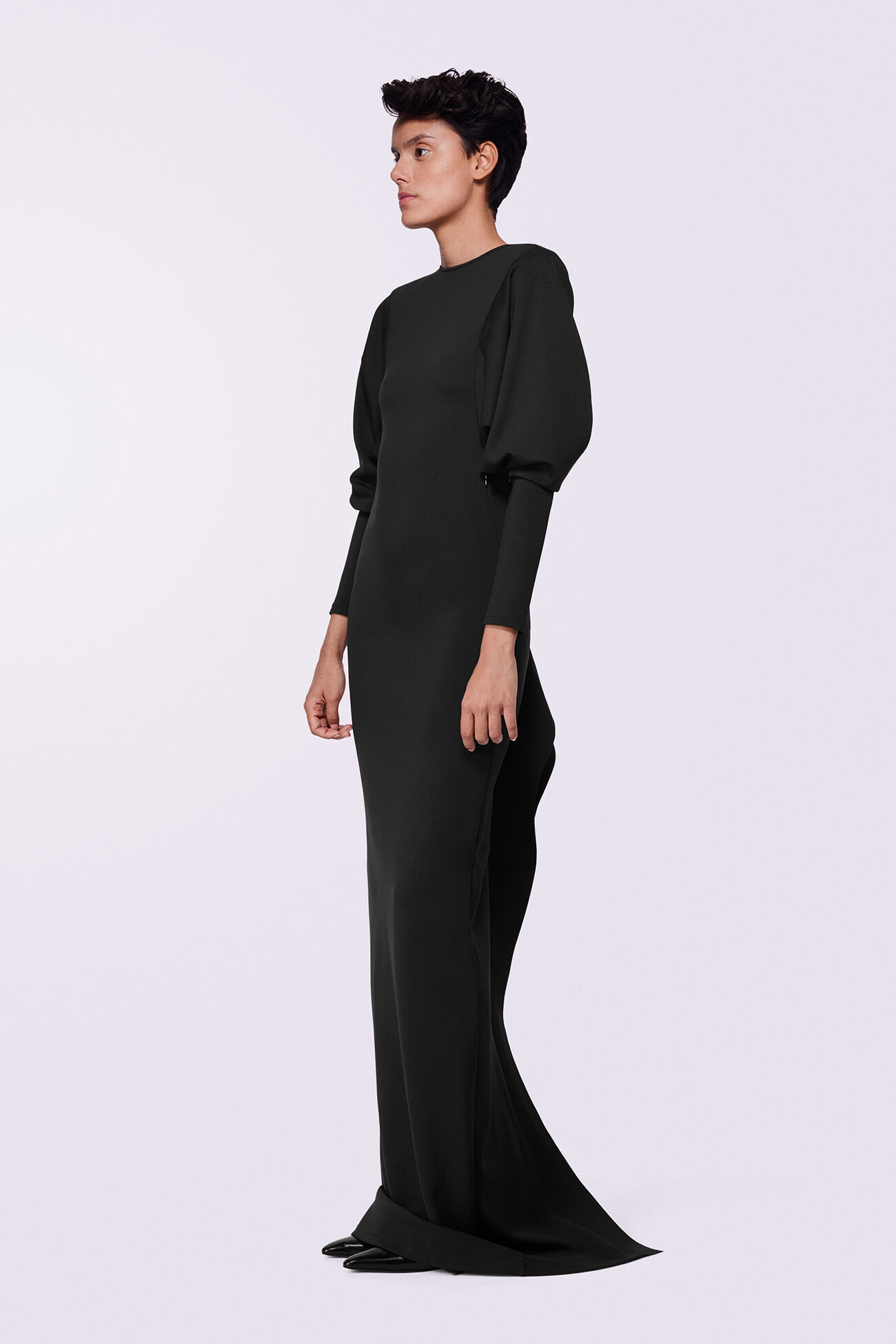 Ruffle Maxi Dress Black