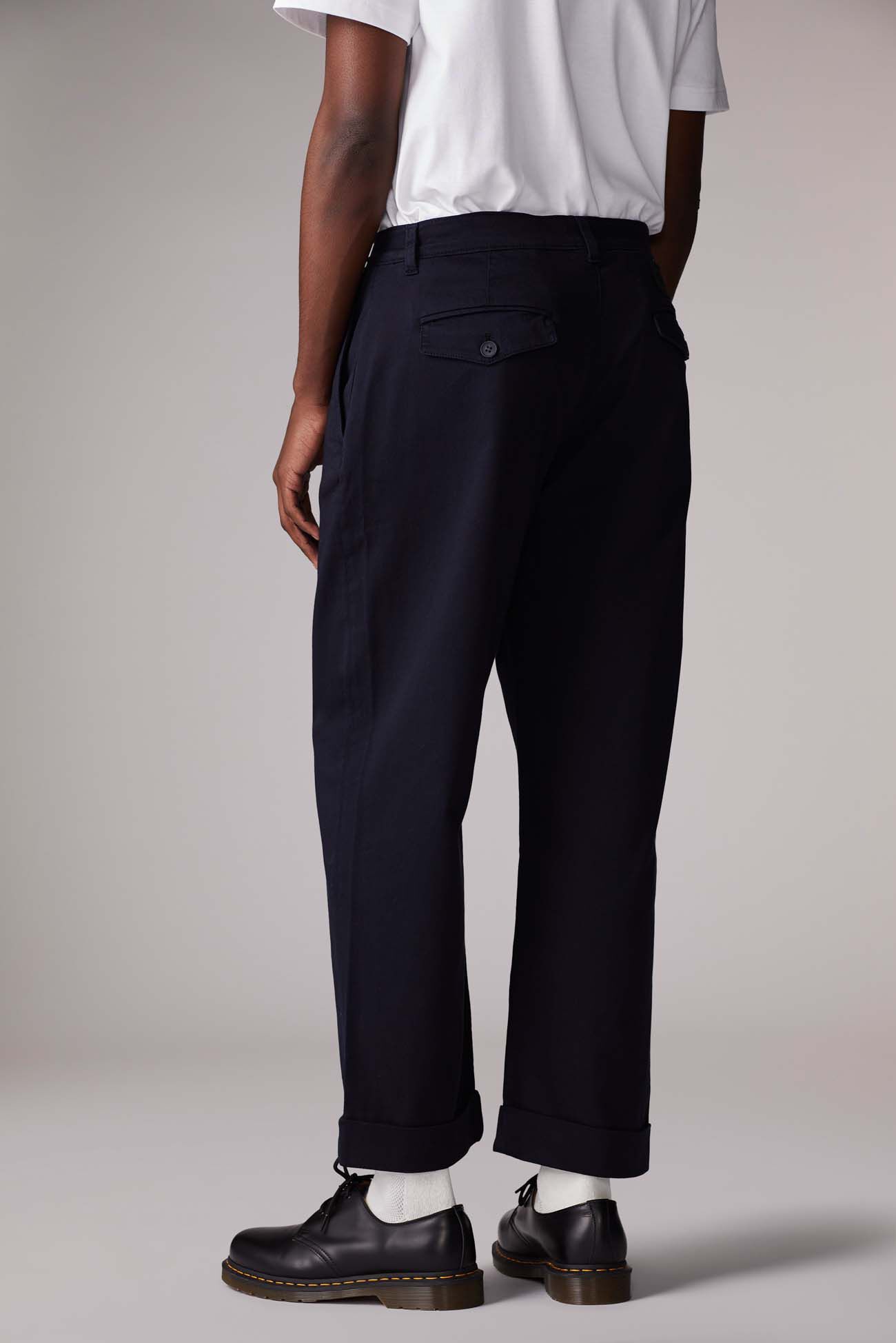 Logo Patch Trousers Navy