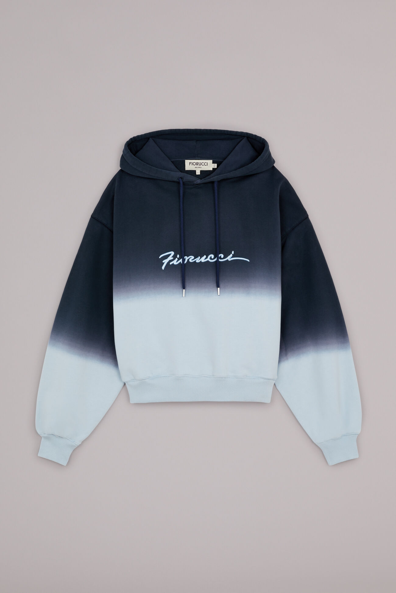 Ombre Squiggle Logo Hoodie Blue