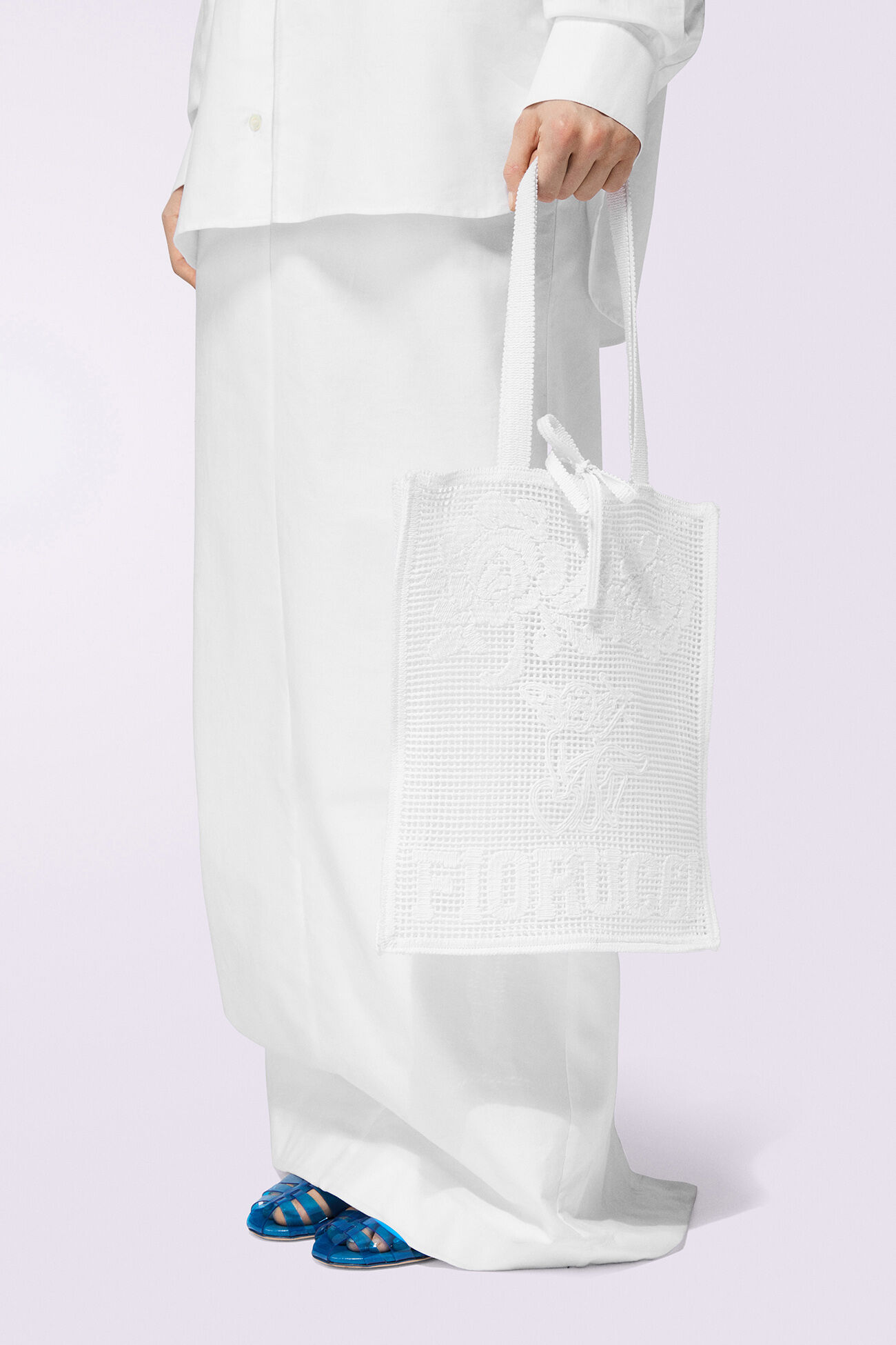 Cupid Crochet Tote Bag White