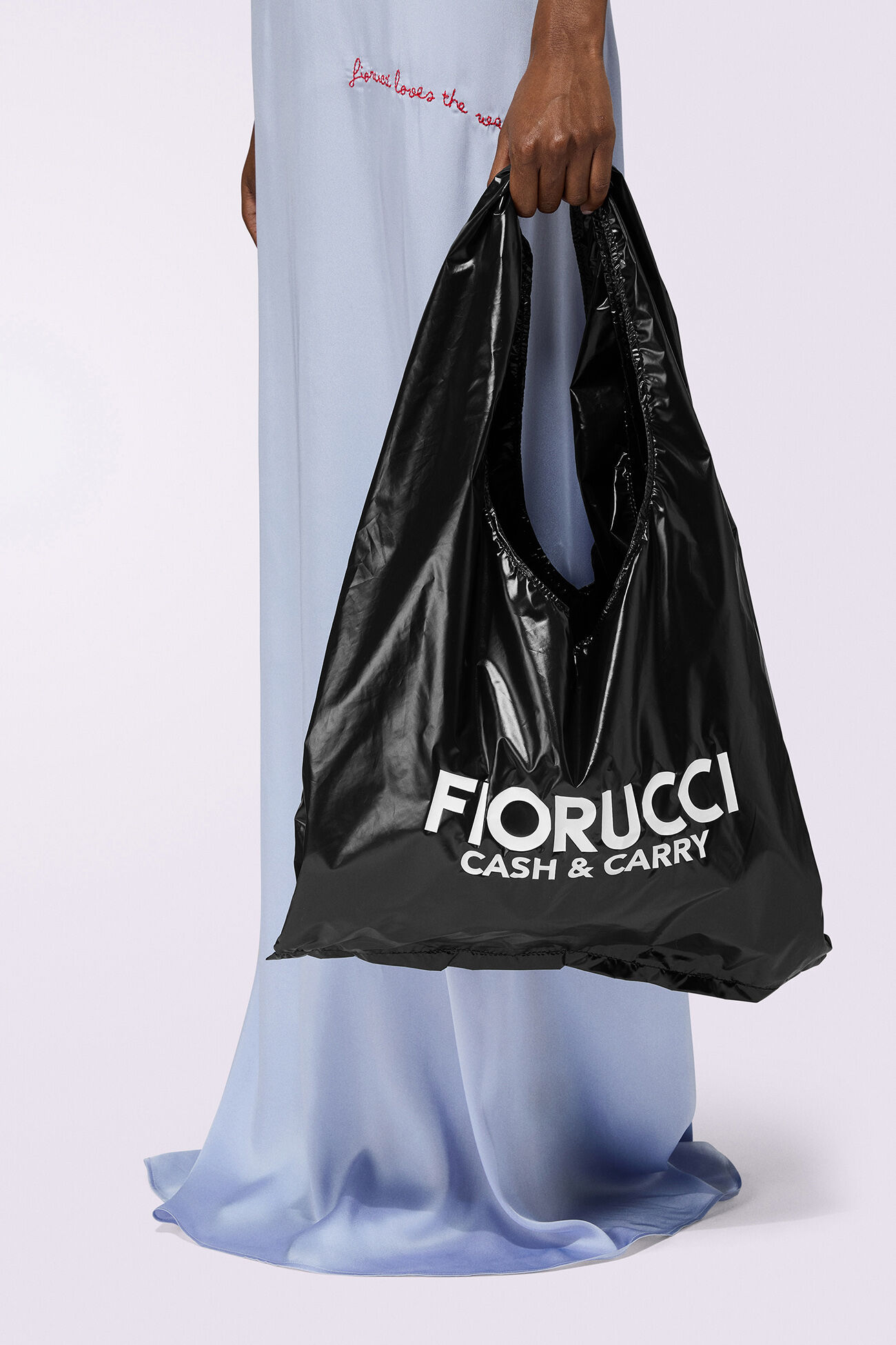 Recycled Nylon Hobo Bag Black