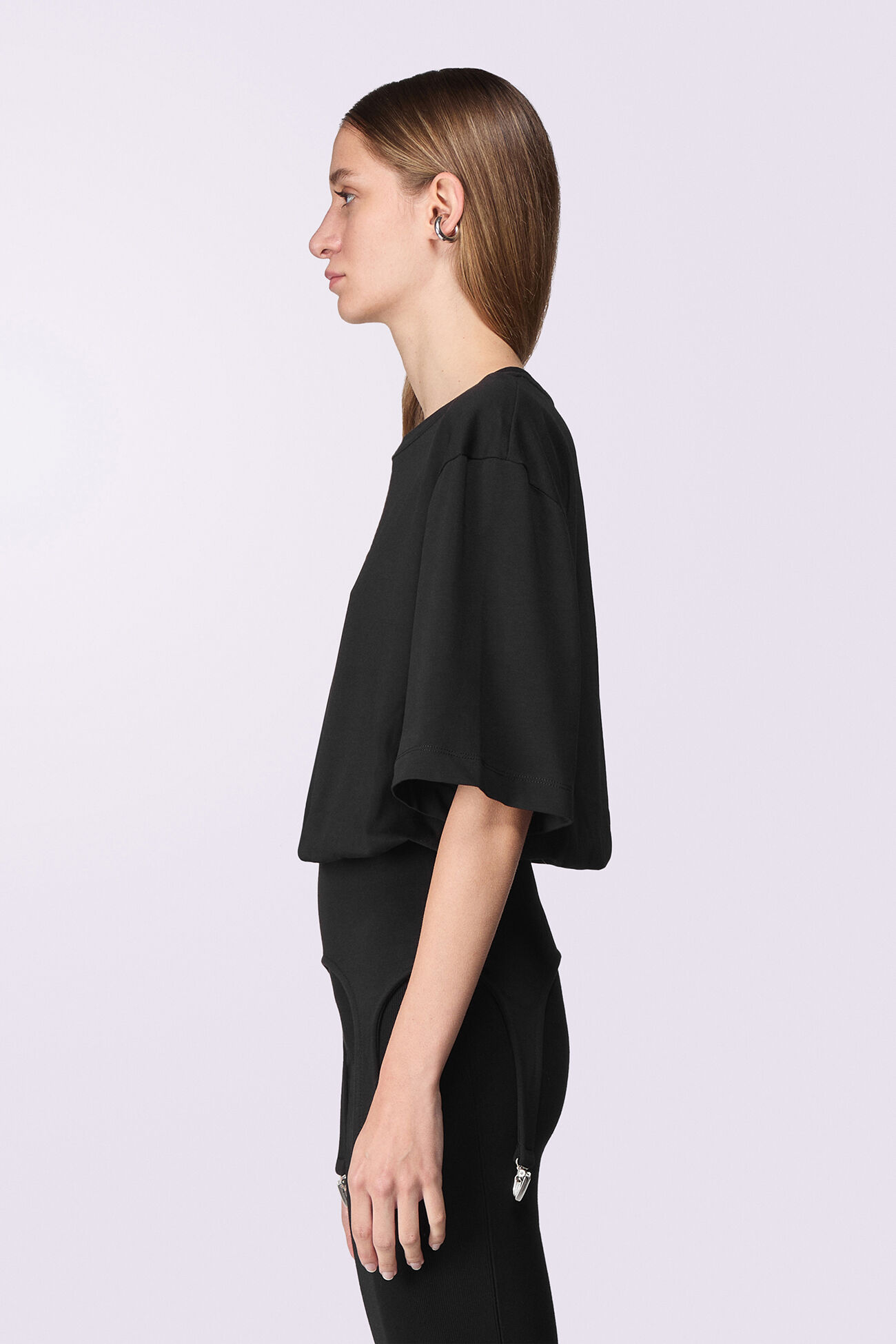 Suspender Belt T-Shirt Black