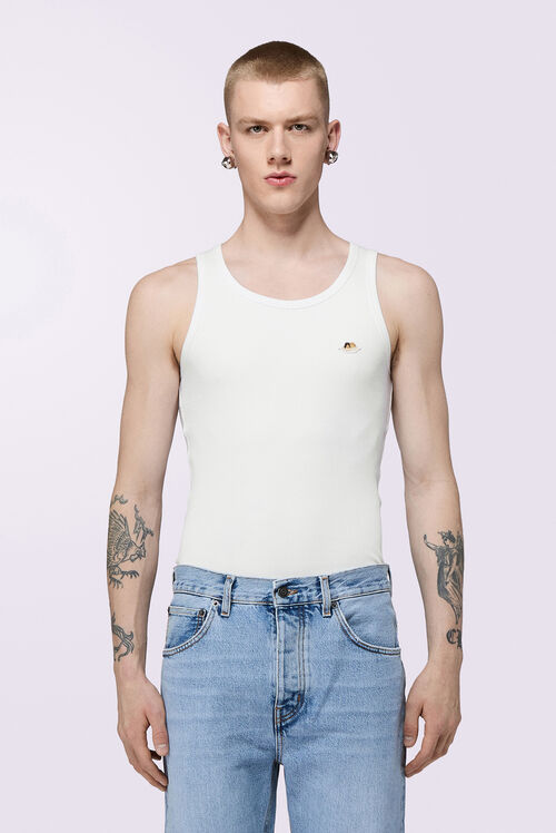 Angels Patch Tank Top White