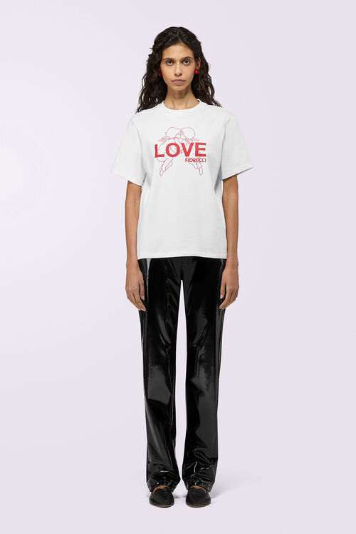 Straight Fit Vinyl Trousers Black