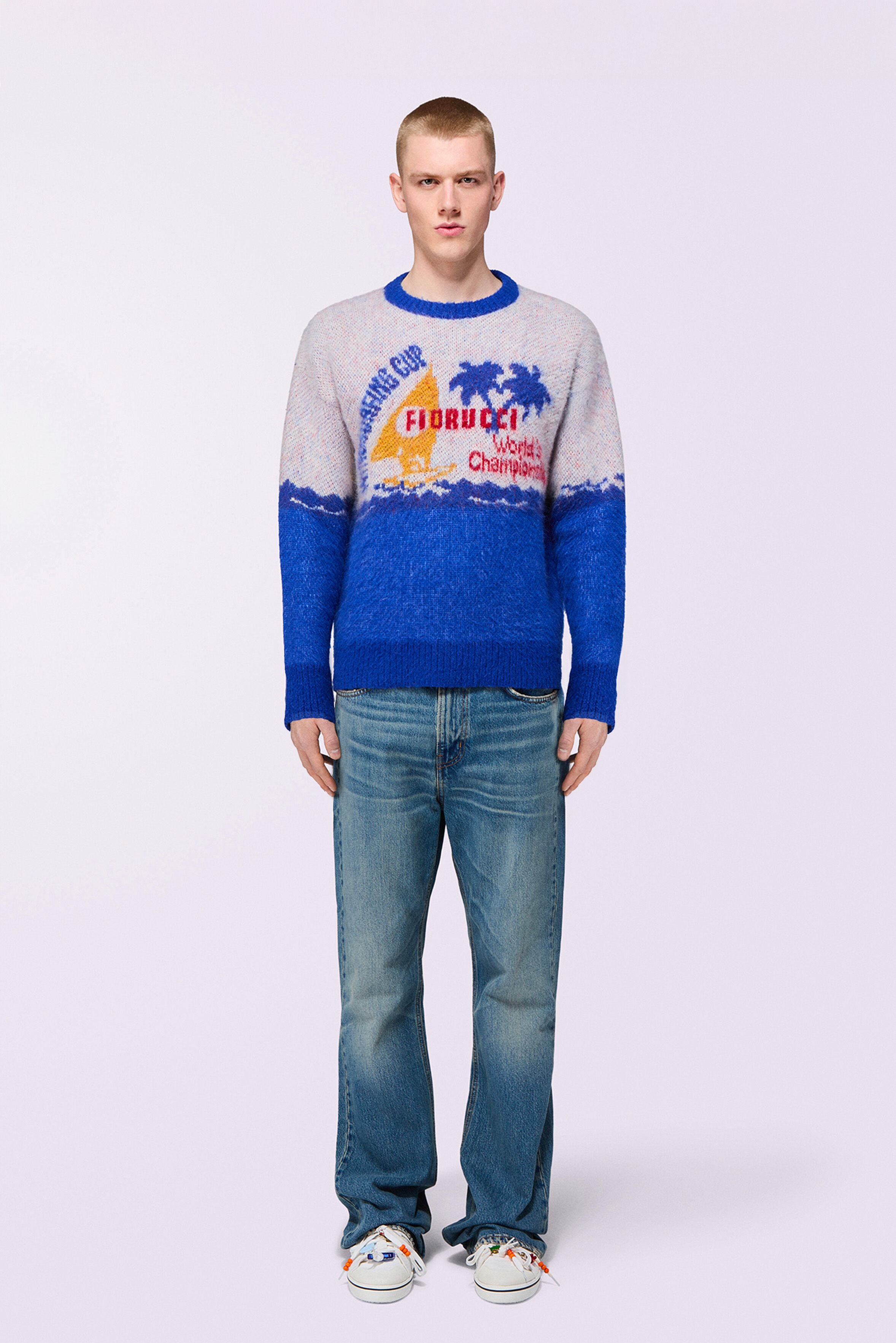 Windsurfing Mohair Jumper Blue