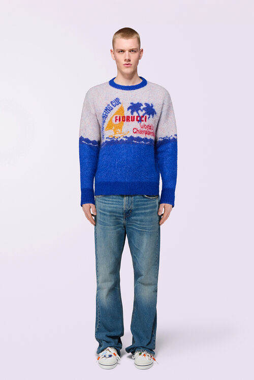 Windsurfing Mohair Jumper Blue