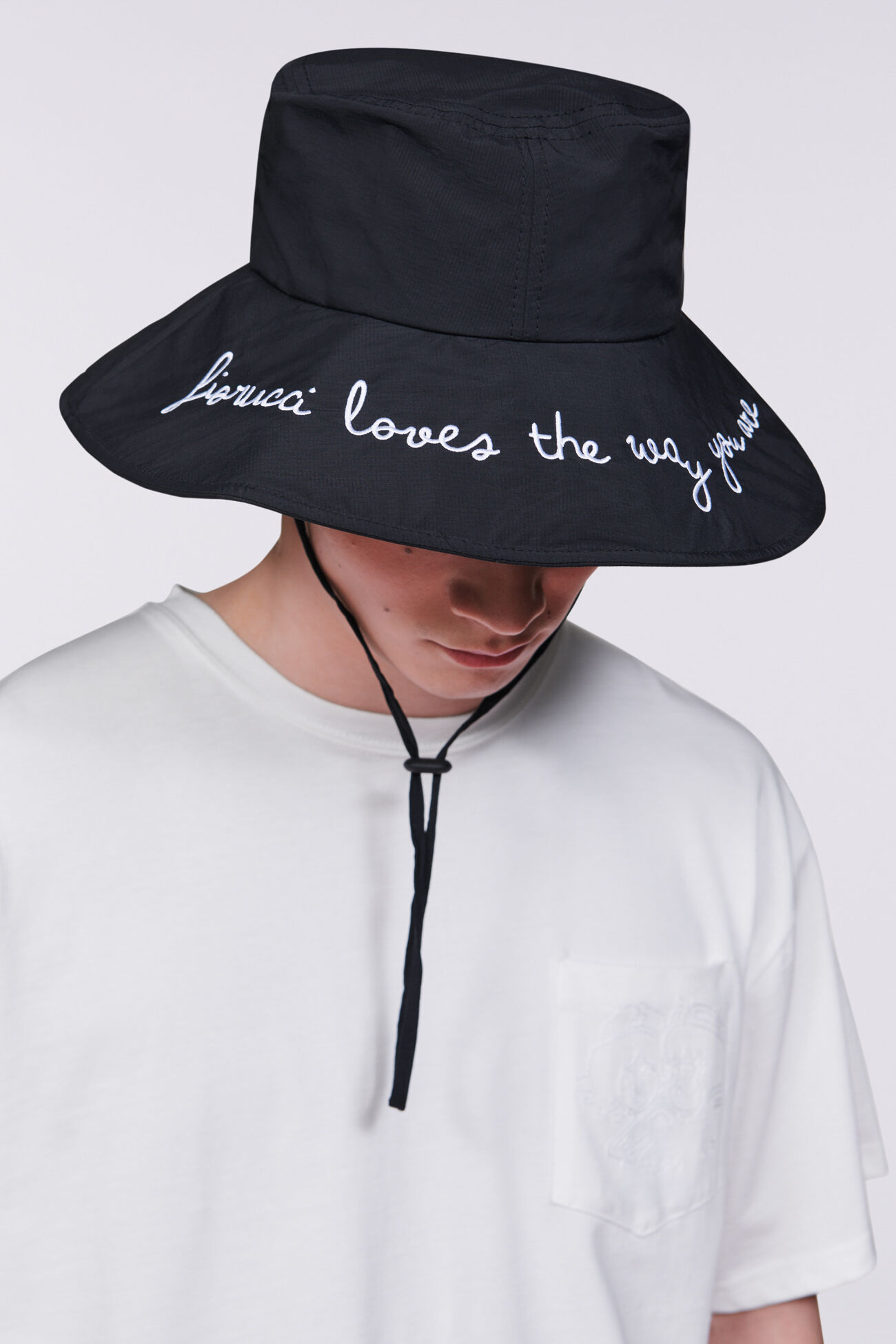 Embroidered Bucket Hat Black