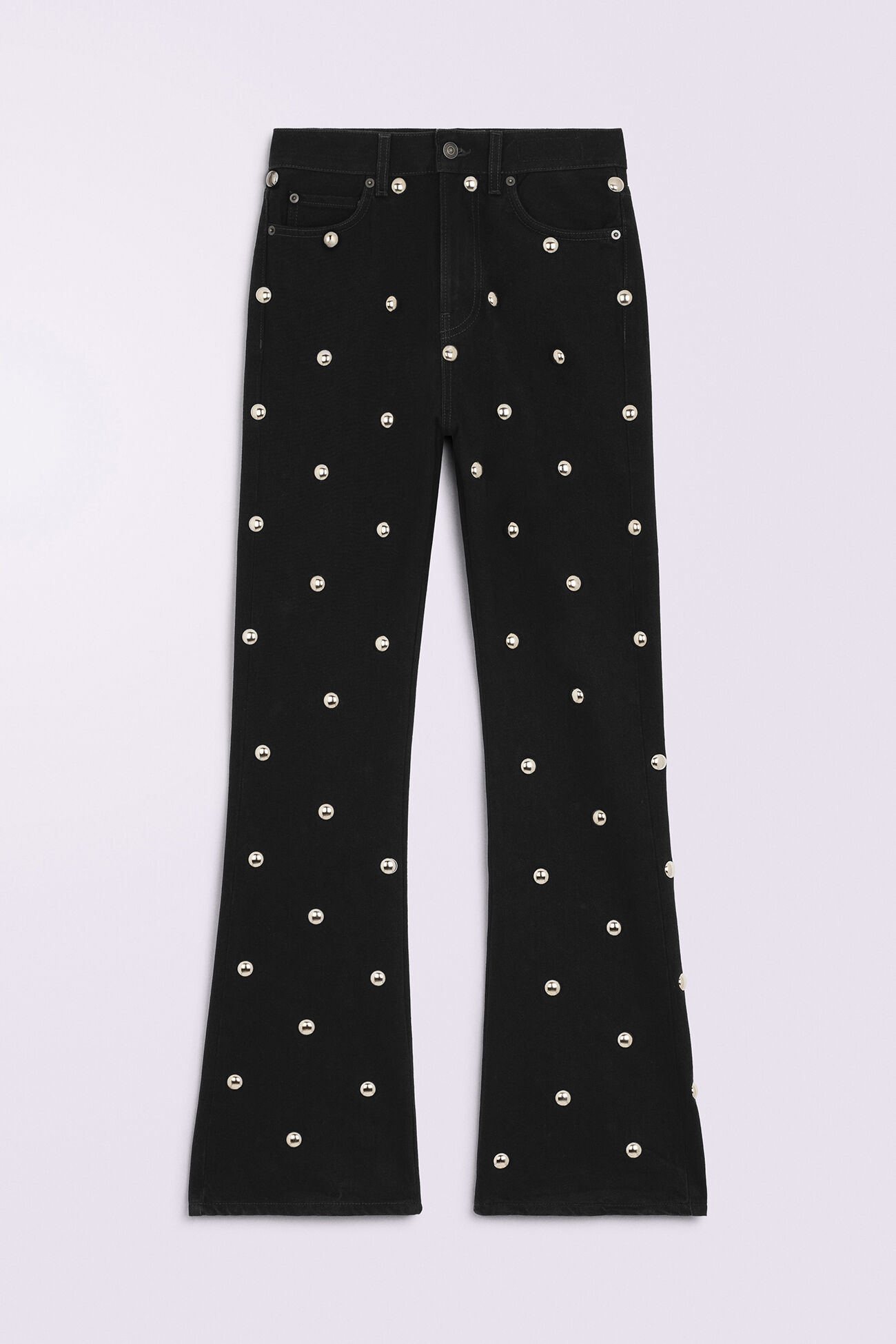 Stud Flare Jeans Black