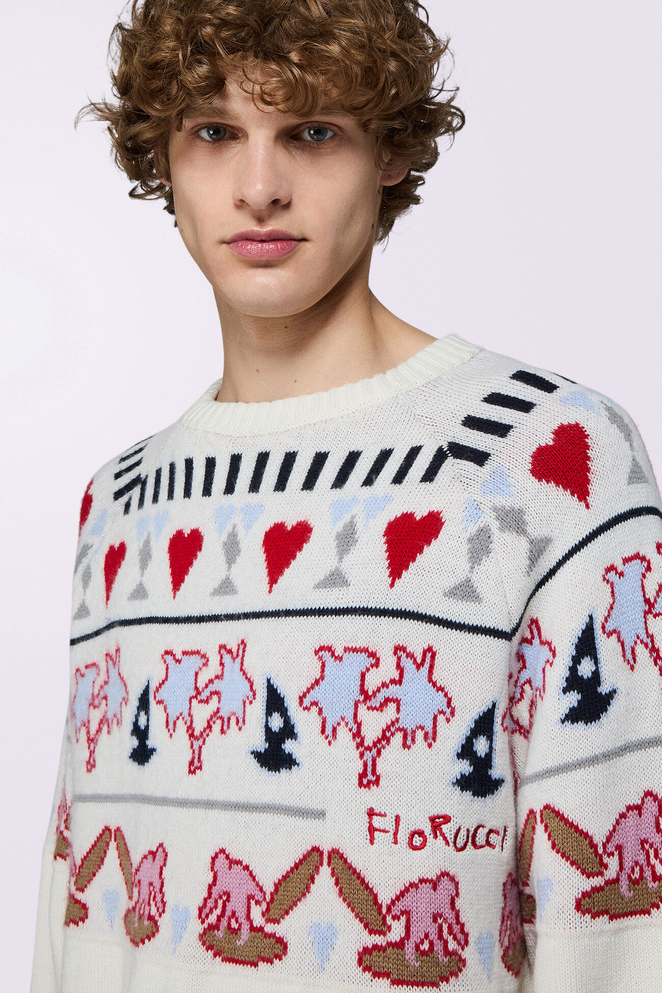 Tropical Fair Isle Jumper Cream