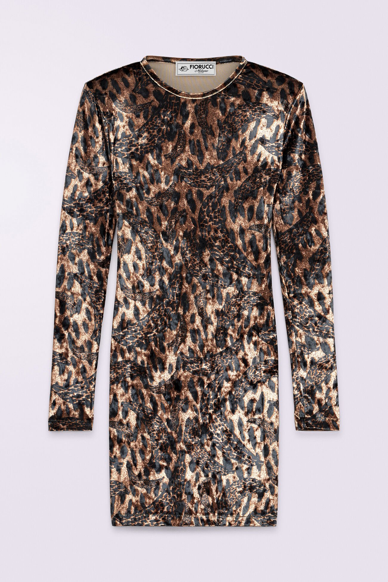Banimalier Velour Mini Dress Brown