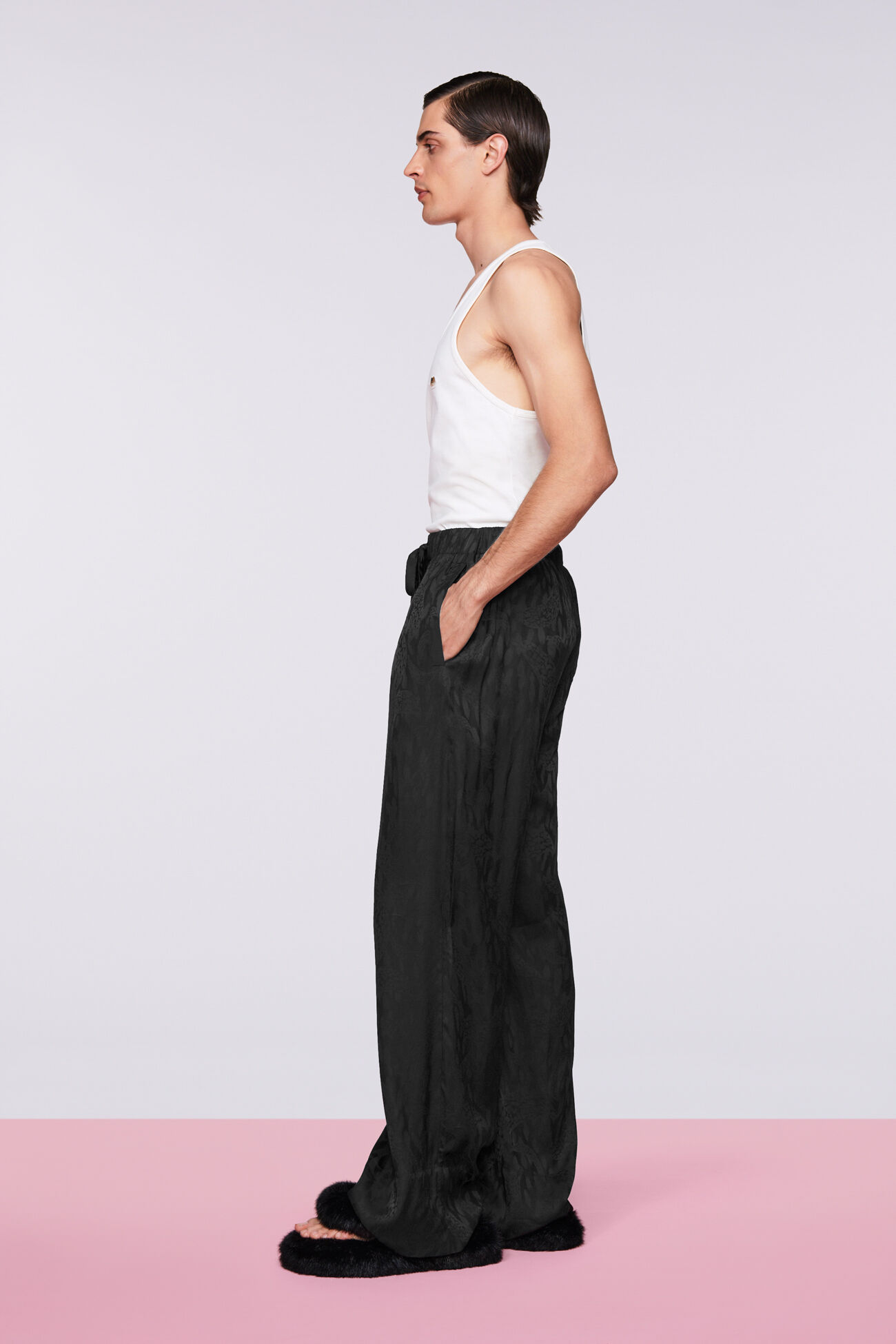 Unisex Banimalier Jacquard Trousers Black