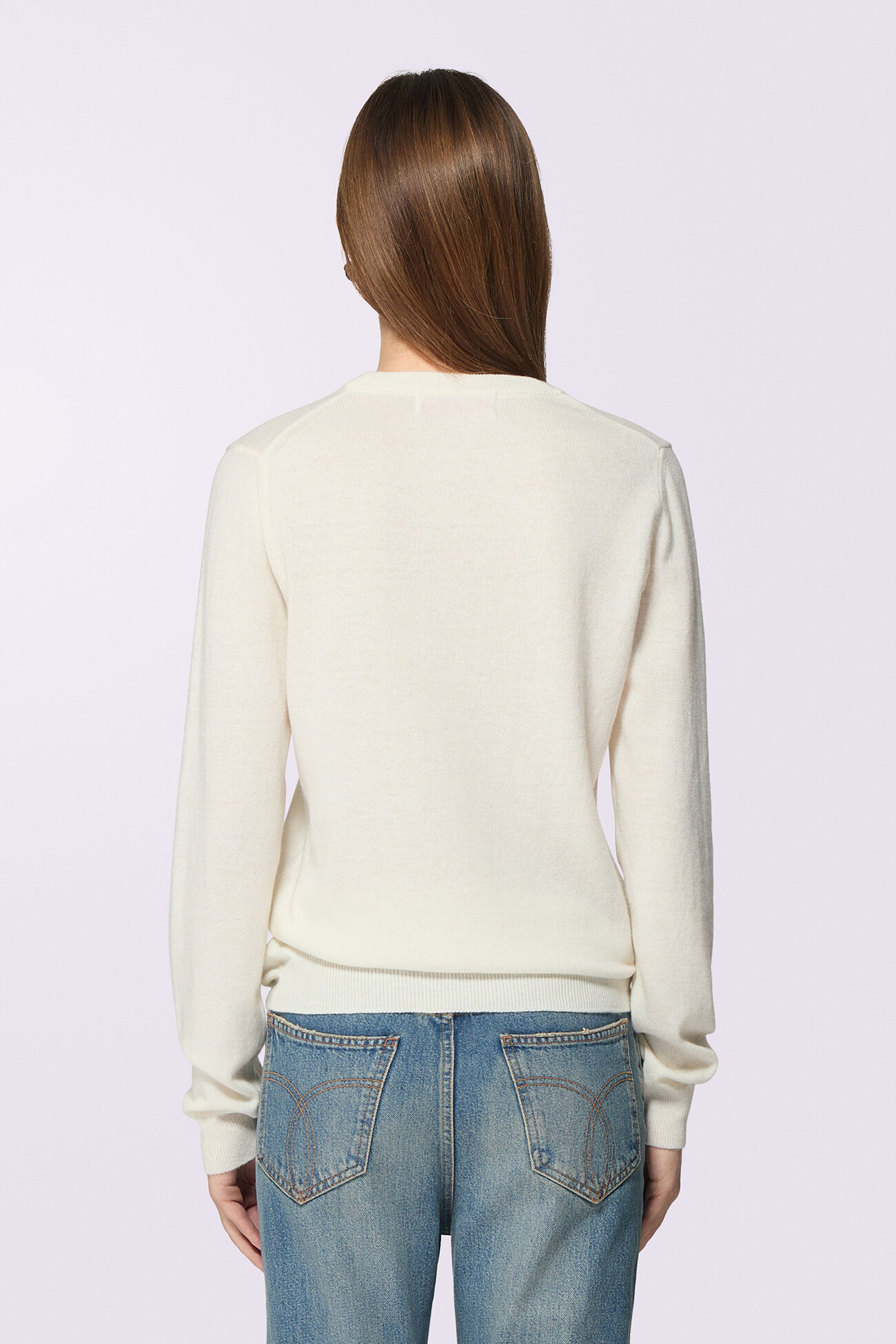Unisex Angels Patch Knit Jumper Cream