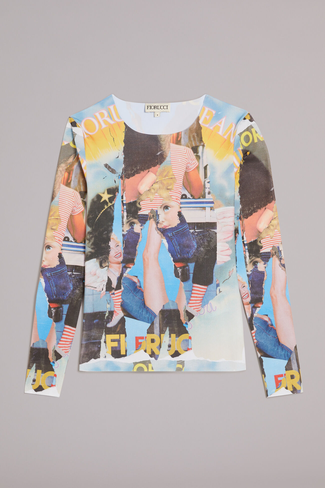 Graphic Poster Wall Long Sleeve Top Multi