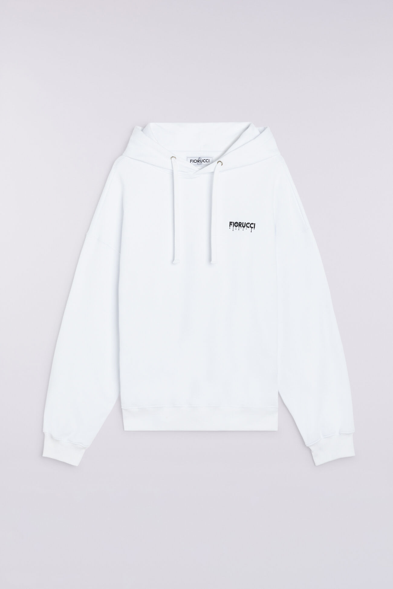 Unisex Melted Logo Hoodie White