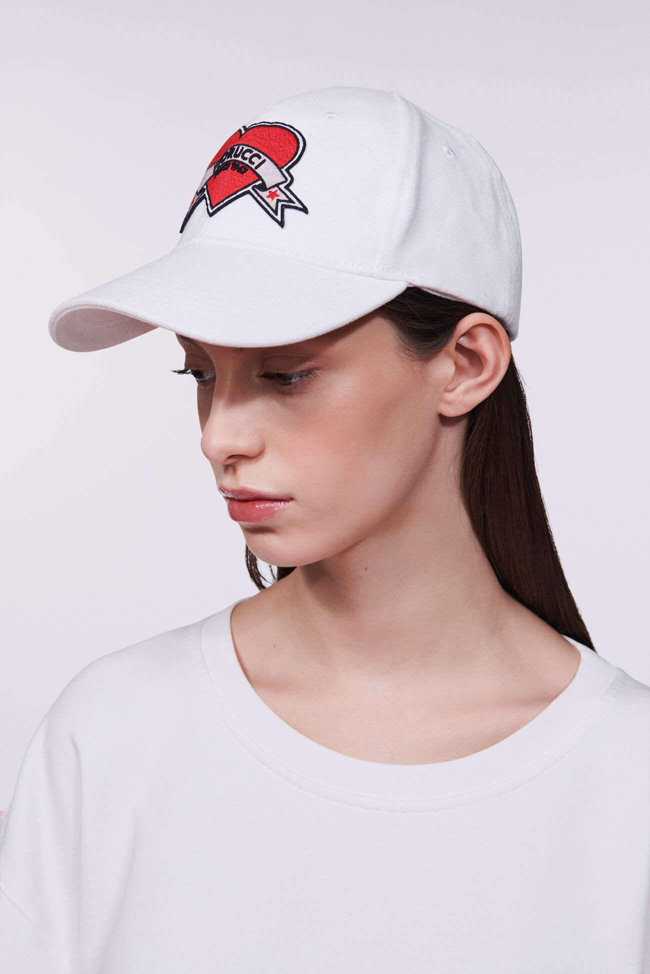 Heart Patch Cap White