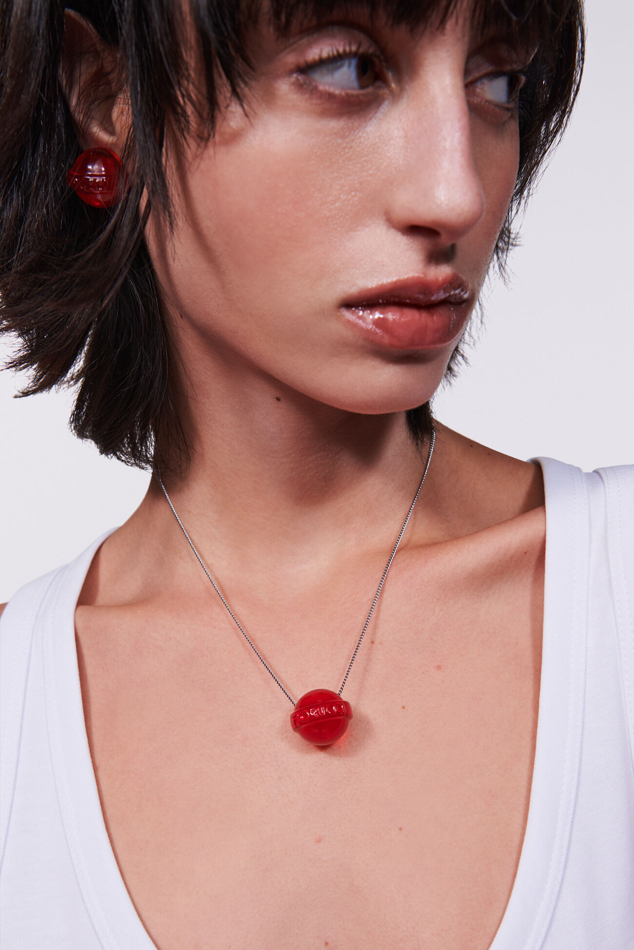 Lollipop Necklace Red