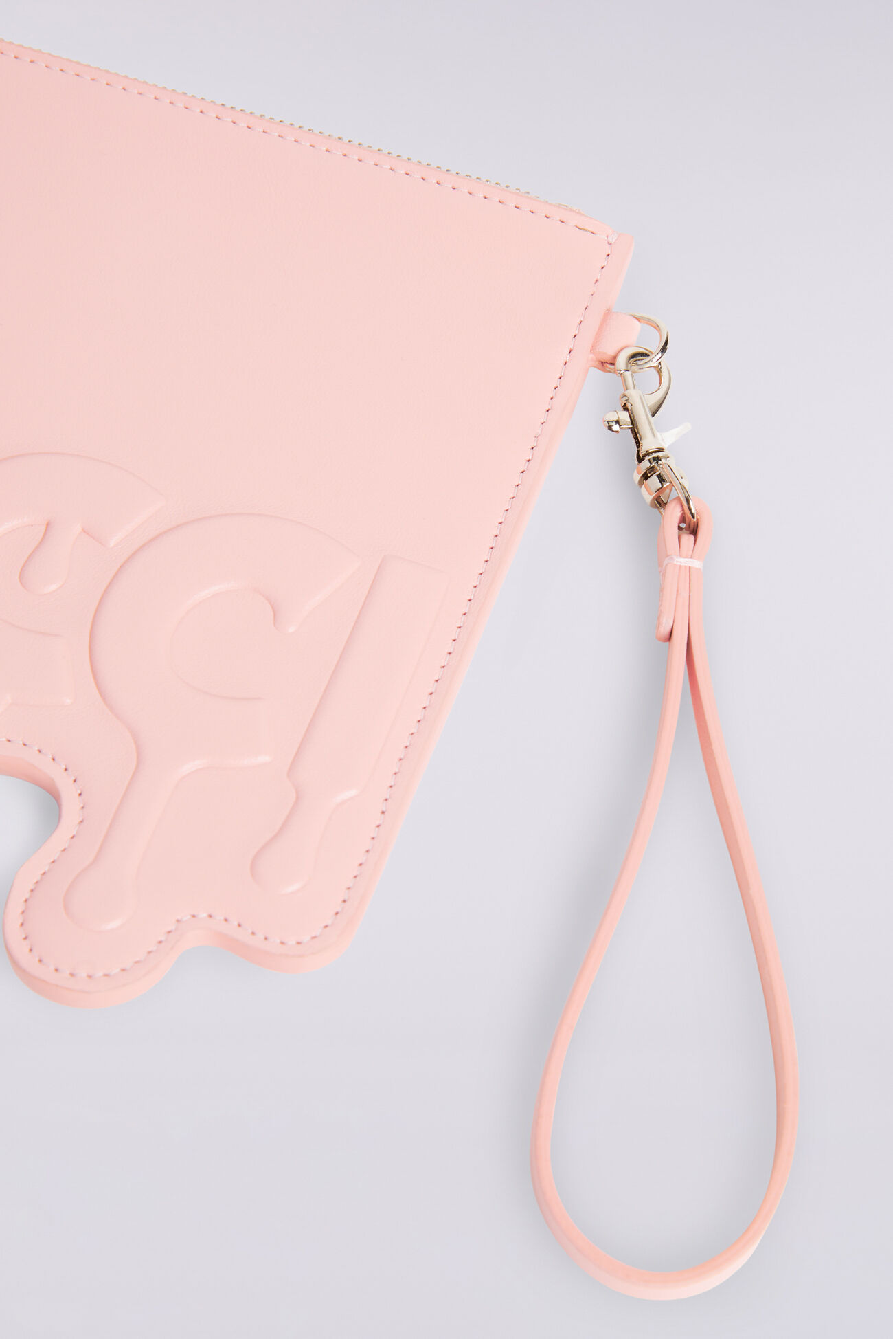 Melted Leather Pouch Pink