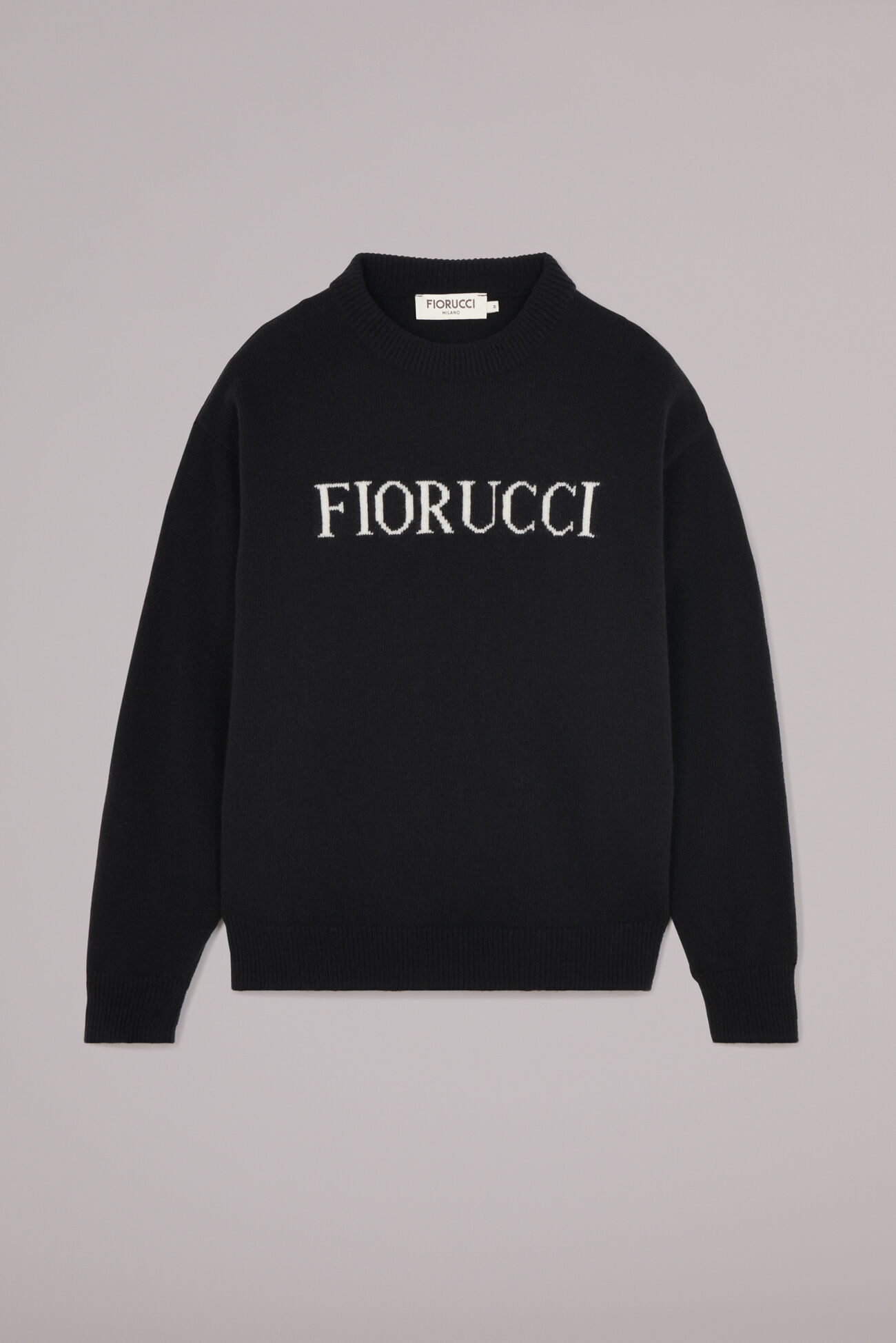Fiorucci Official Online Store Unisex Logo Knit Jumper Black Fiorucci