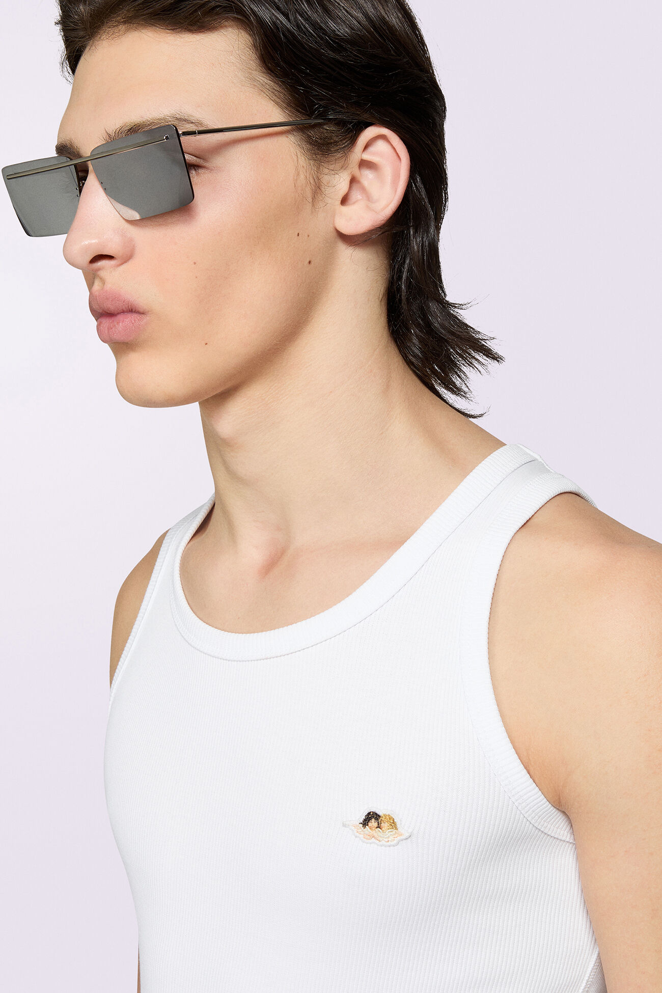 Angels Patch Tank Top White