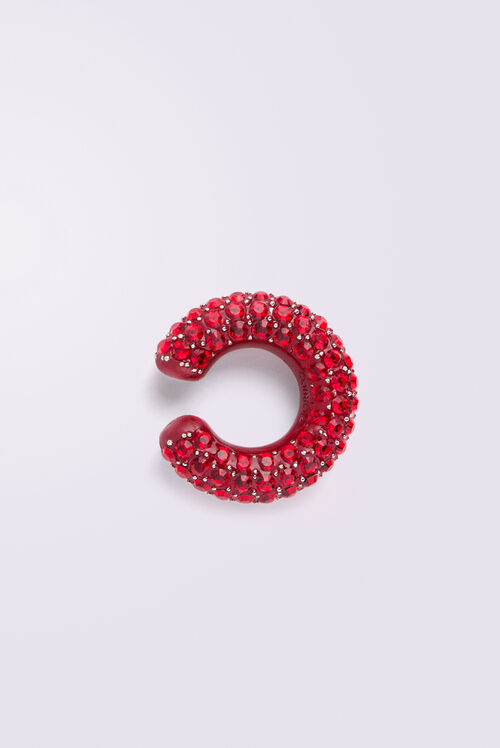 Crystal Ear Cuff Red