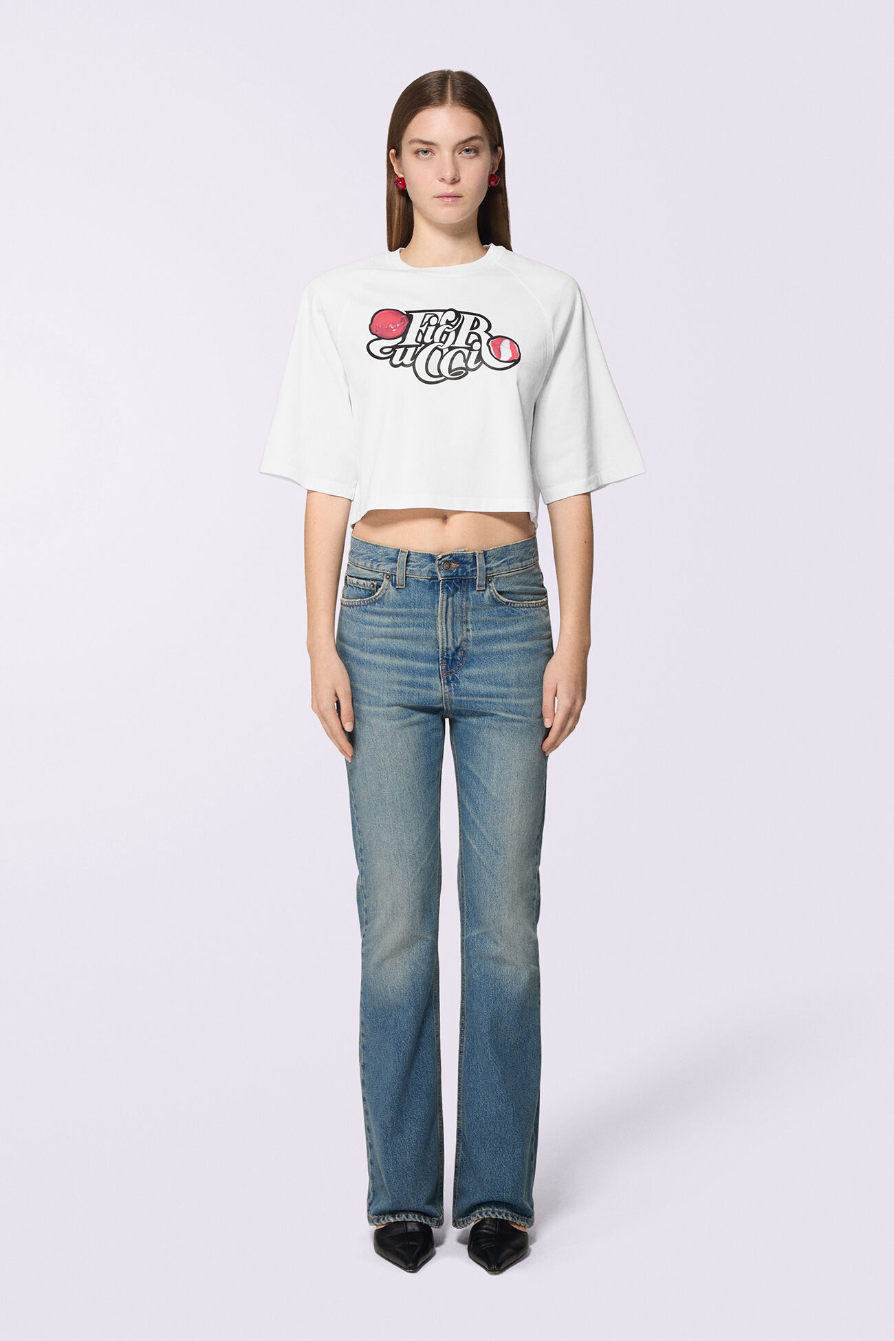 Lollipop Logo Crop T-Shirt White
