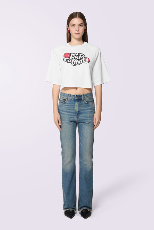 Lollipop Logo Crop T-Shirt White