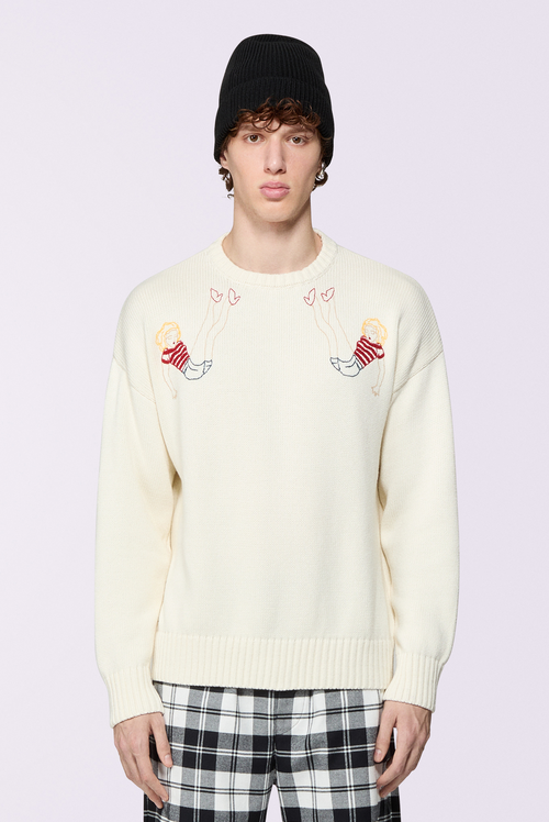 Pin Up Knit Jumper Off White