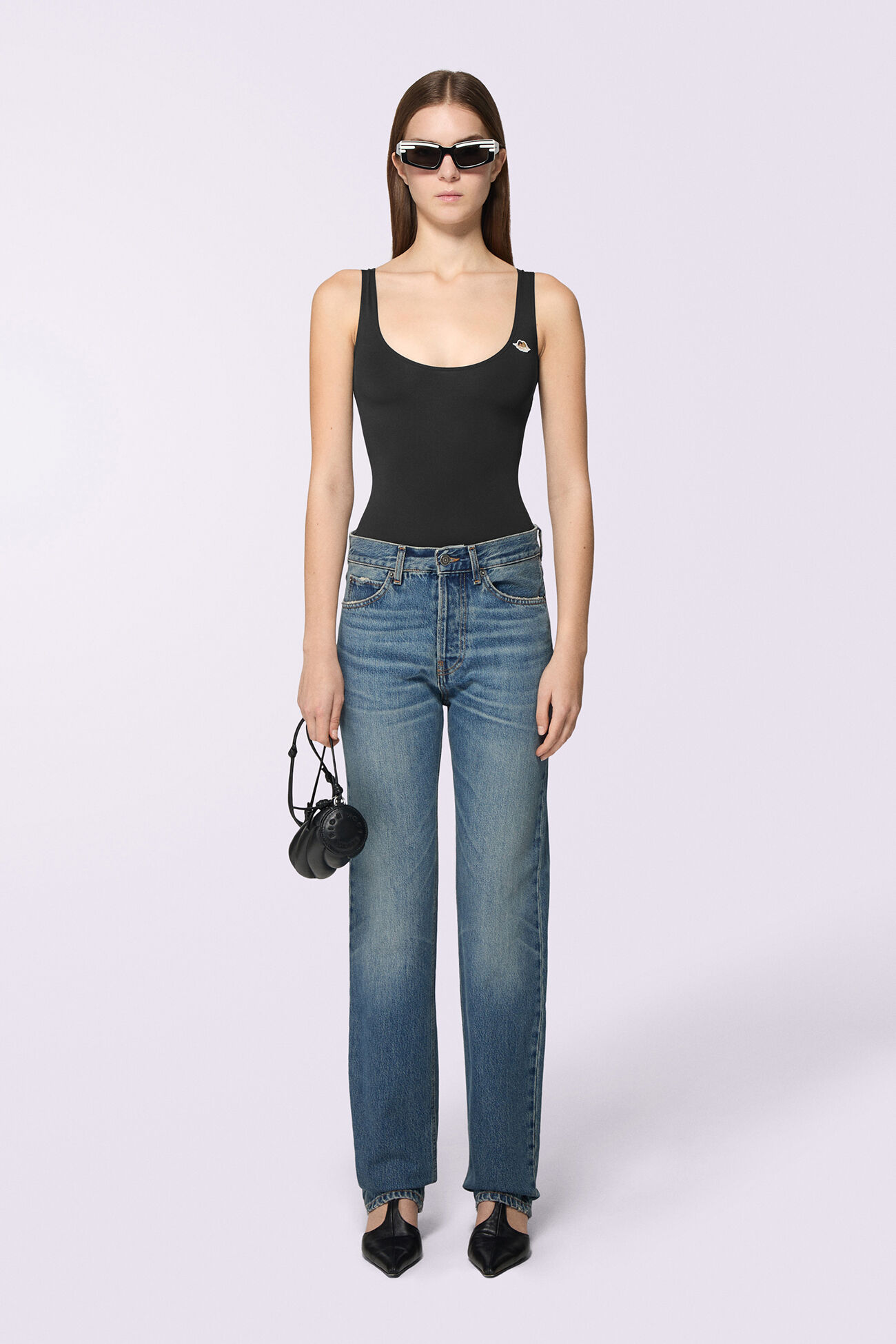 Straight Fit Jeans Mid Blue