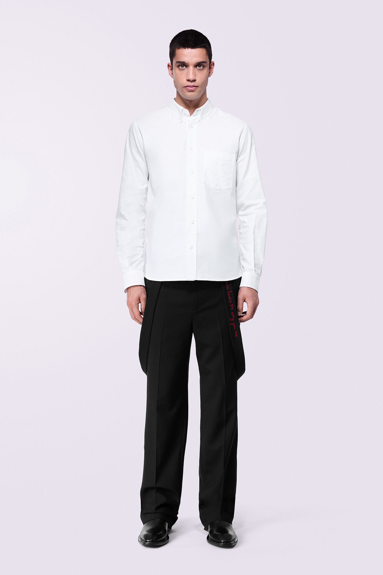 Embroidered Trousers Black
