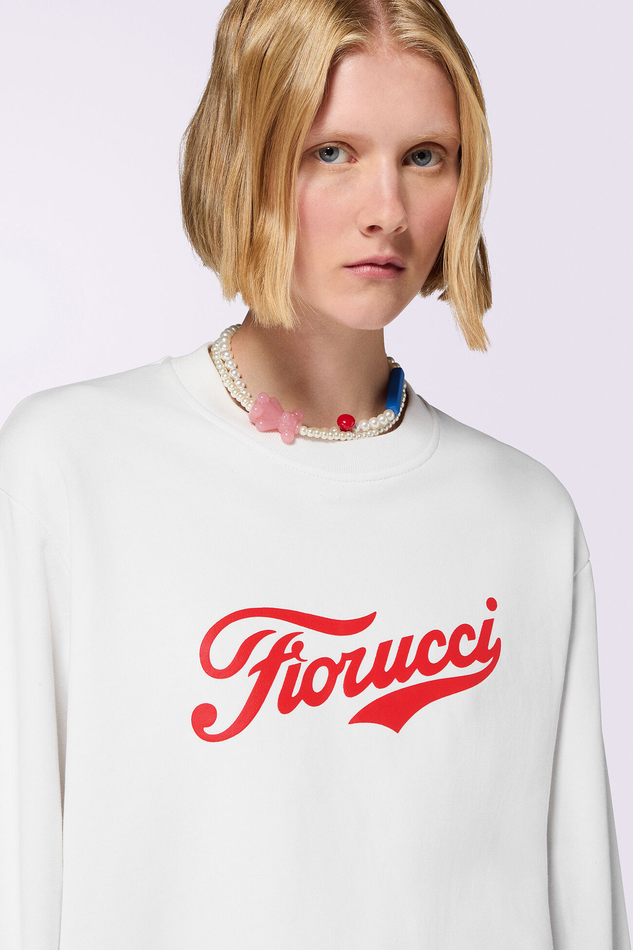 Varsity Logo Regular Sweatshirt White