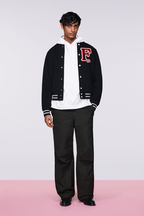 Varsity Patch Jacket Black