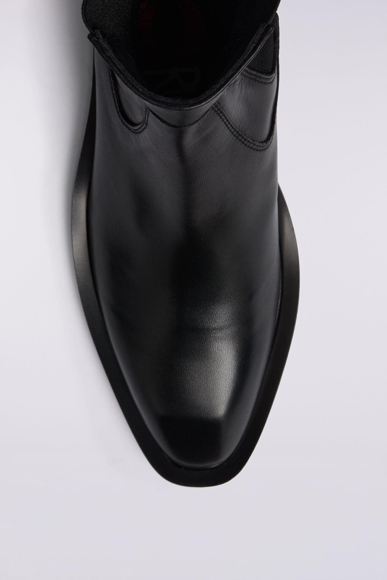 Women's Heart Leather Boots Black