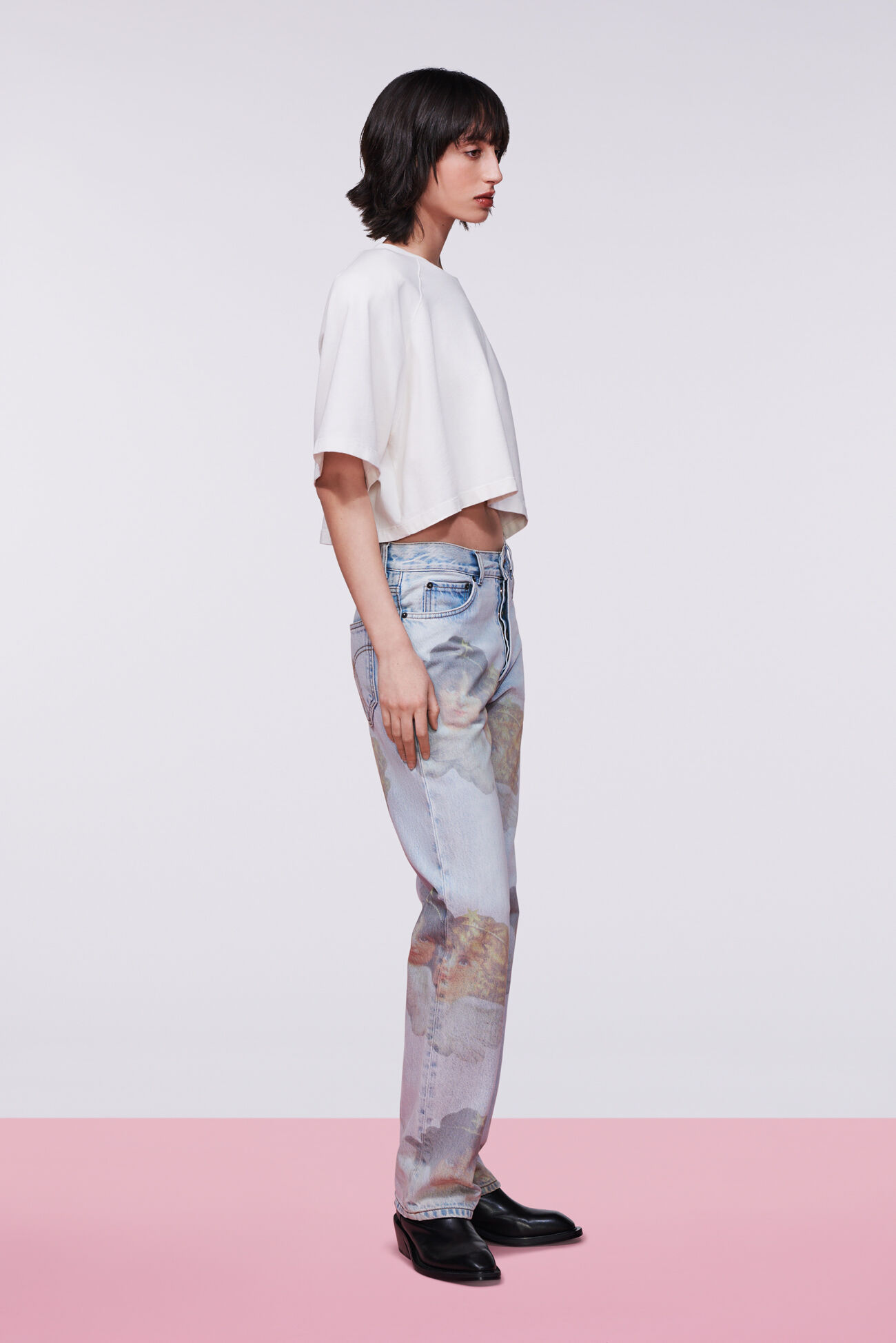 Angels Straight Fit Jeans Bleach Blue