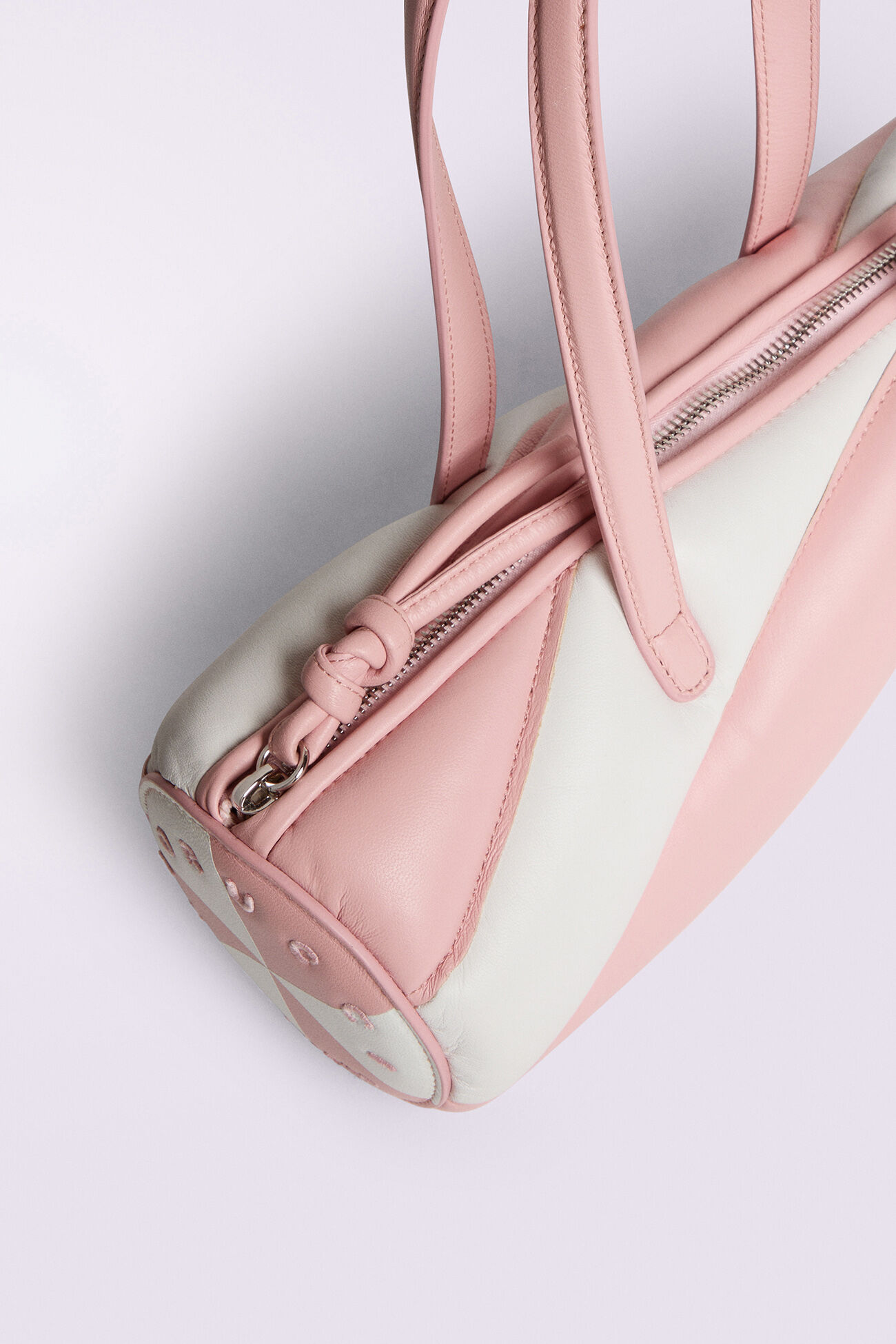 Mella Leather Baguette Bag Multi