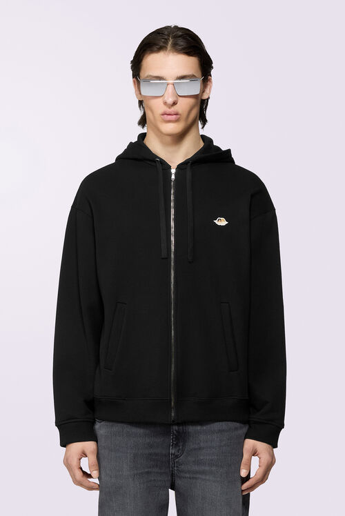Angels Patch Zip-Up Hoodie Black