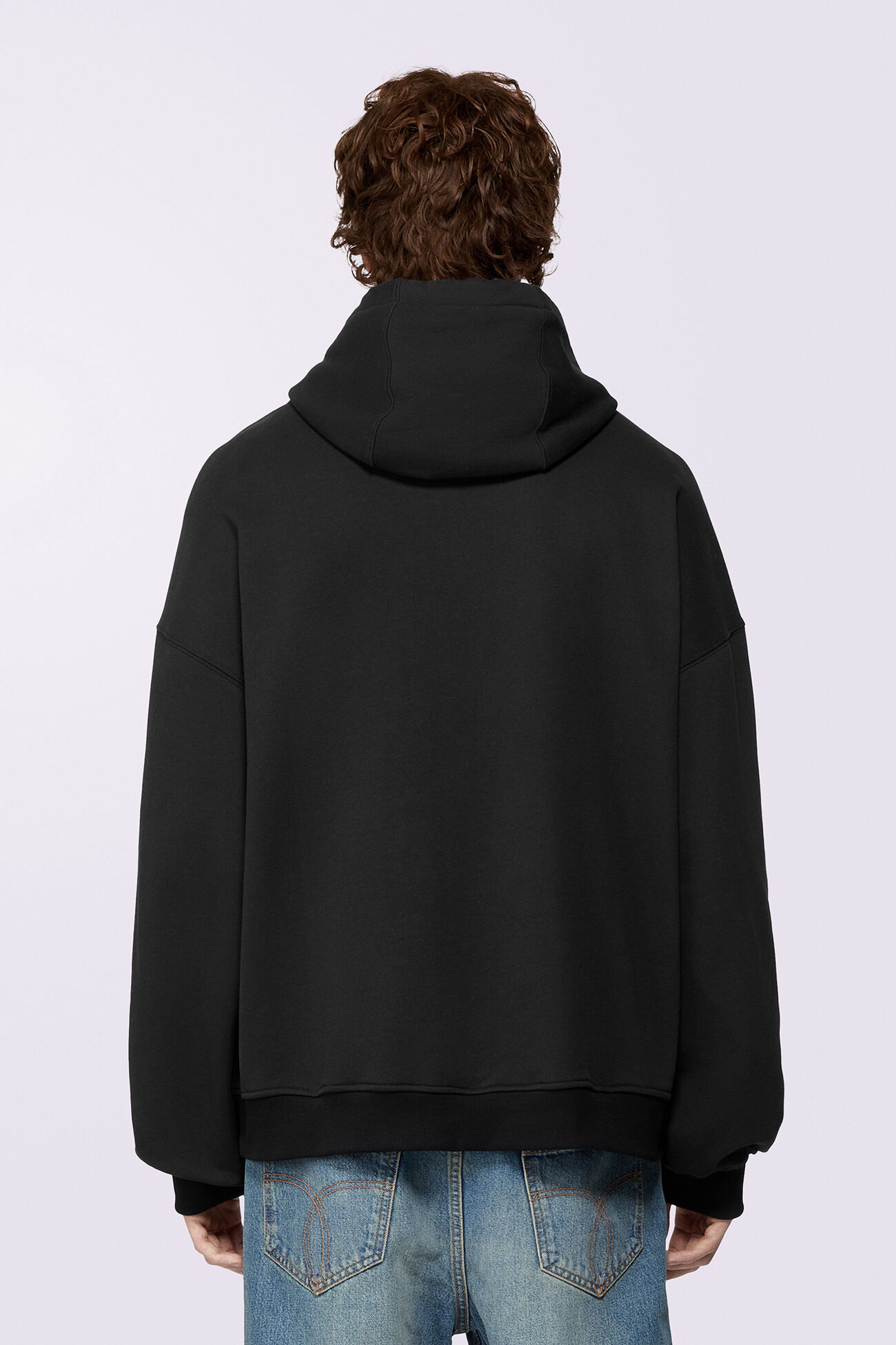 Skateboard Print Hoodie Black