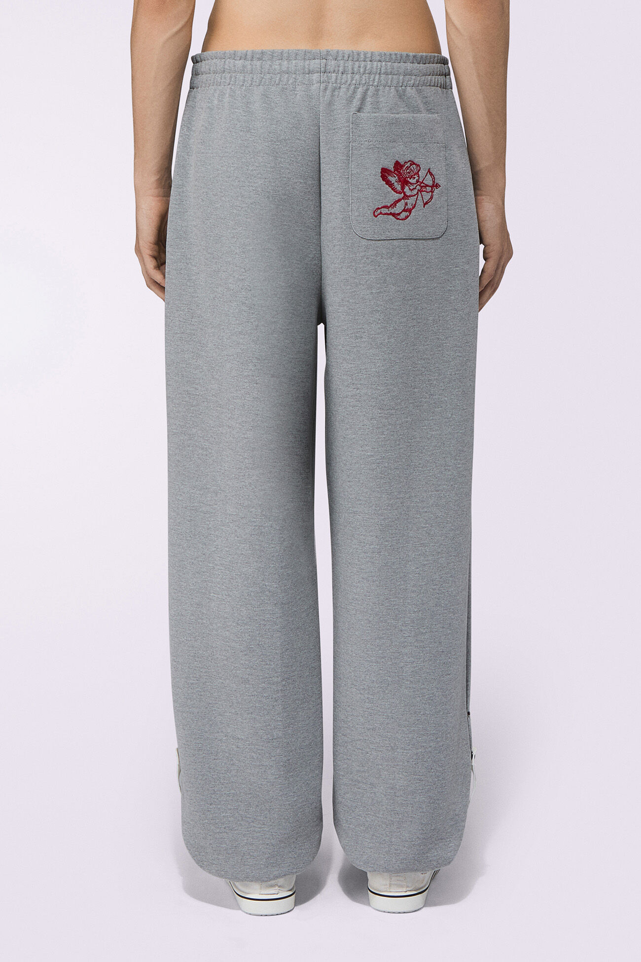Cupid Embroidered Sweatpants Grey
