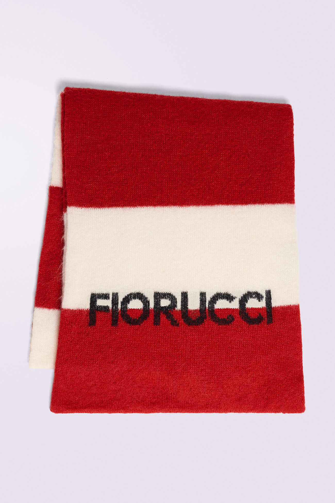 Stripe Logo Scarf Red