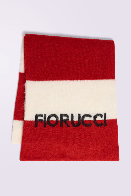 Stripe Logo Scarf Red