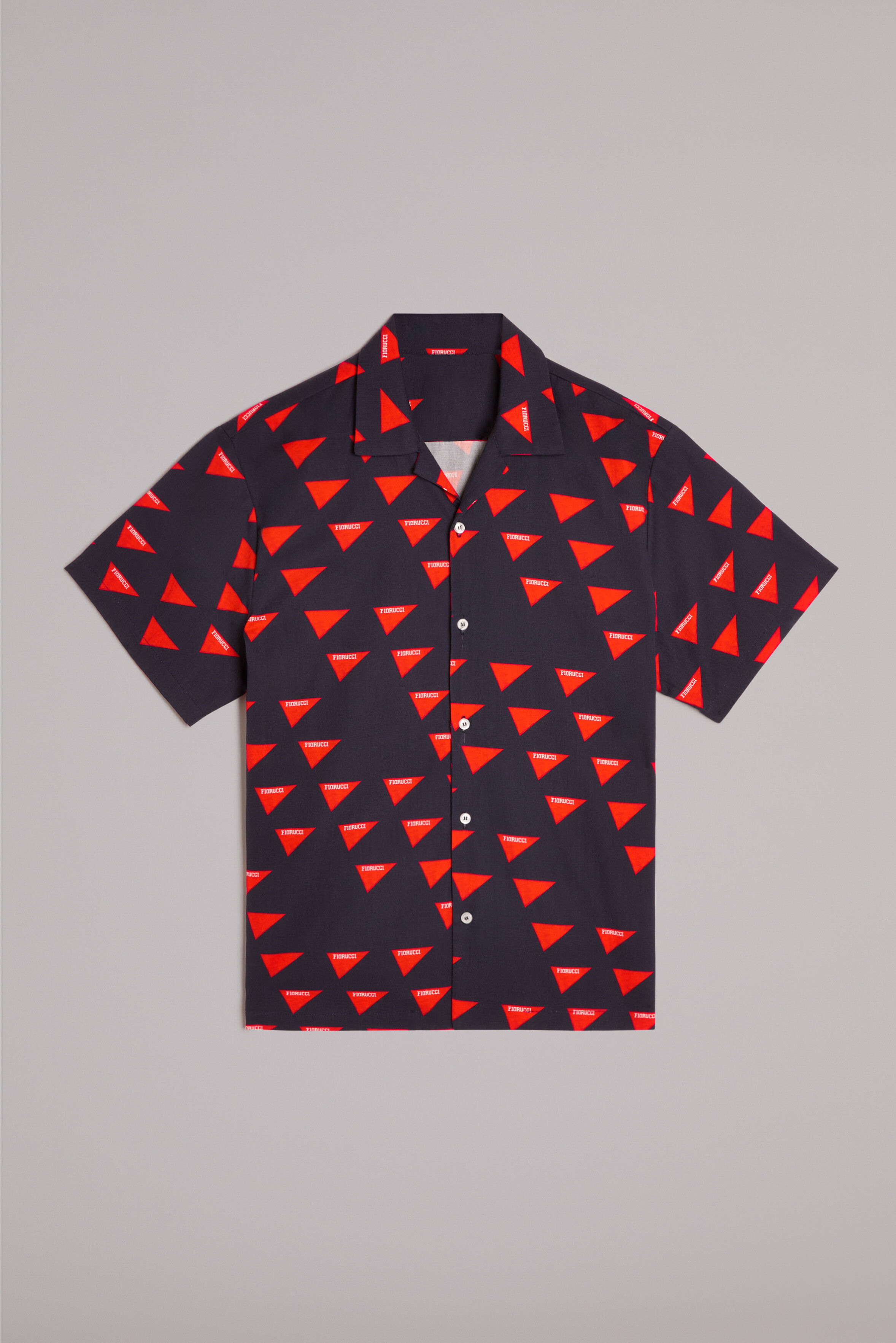 Logo Flag Bowling Shirt Navy