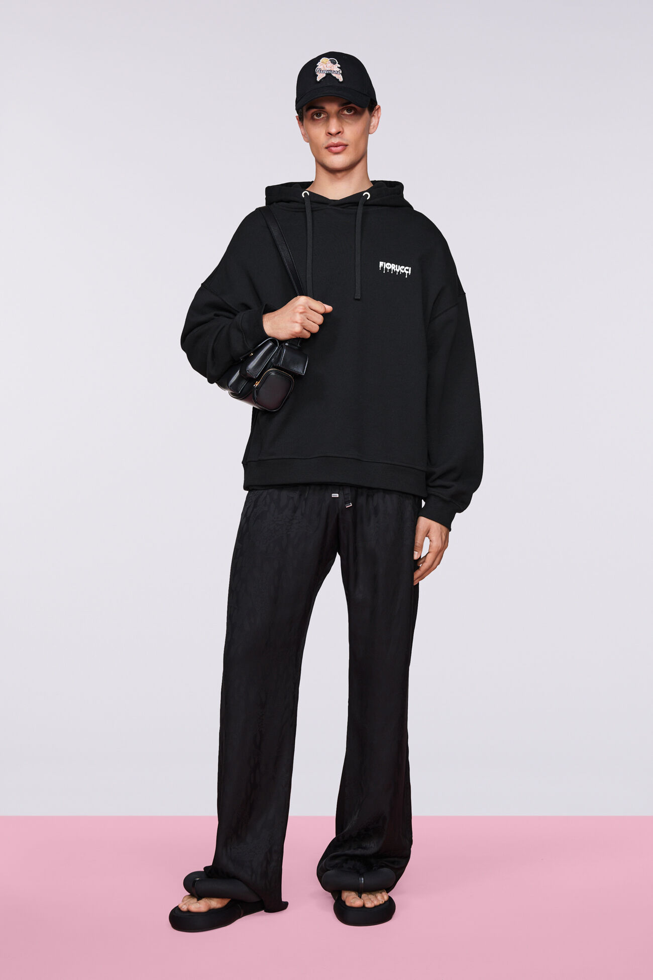 Unisex Melted Logo Hoodie Black