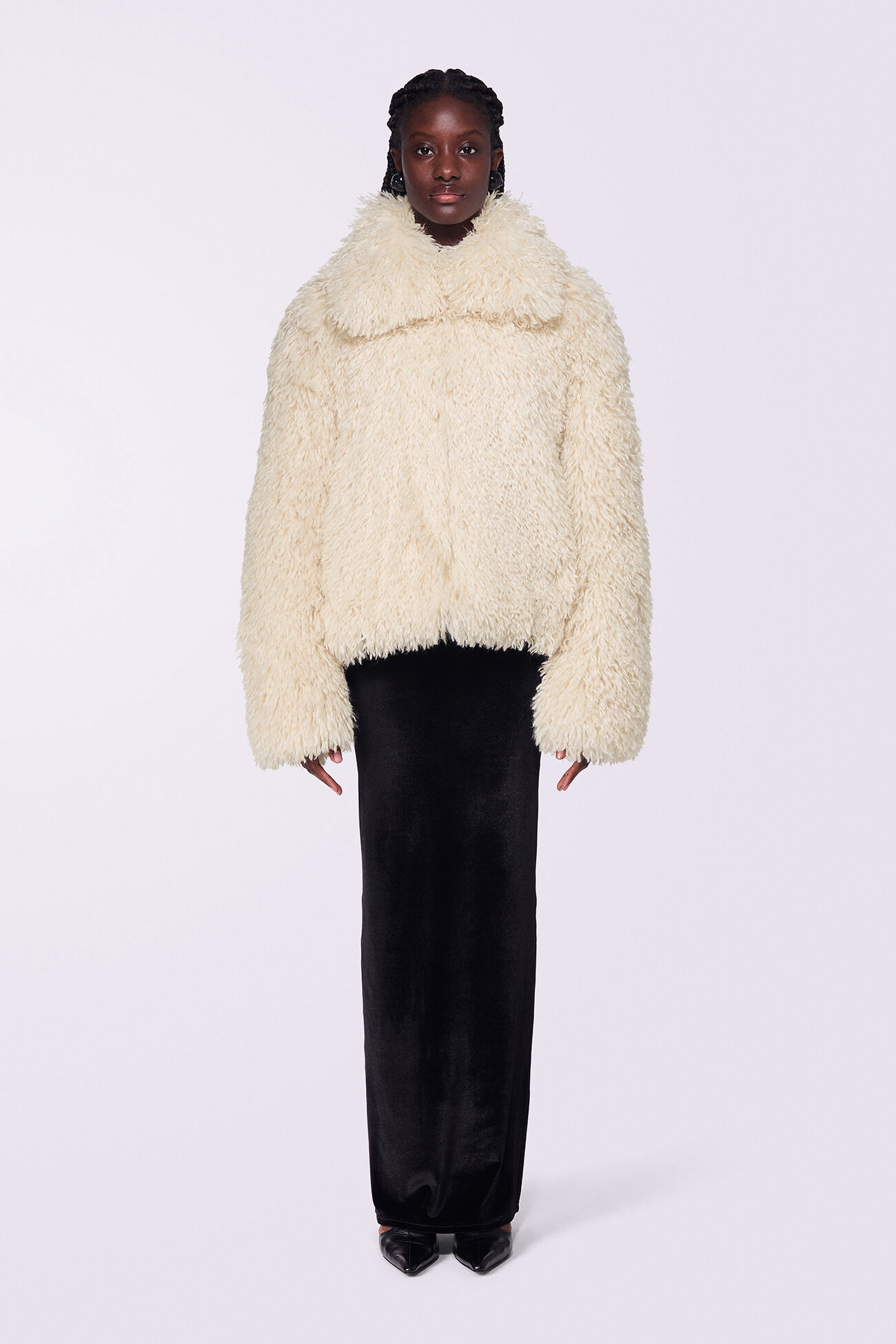 Unisex Faux Fur Jacket Cream