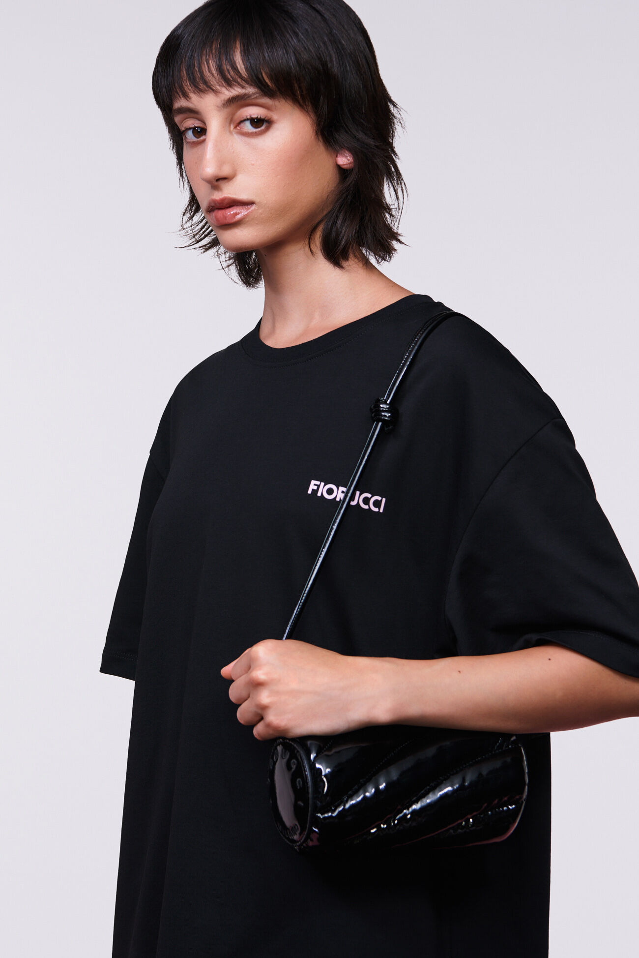 Mella Vinyl Mini Bag Black