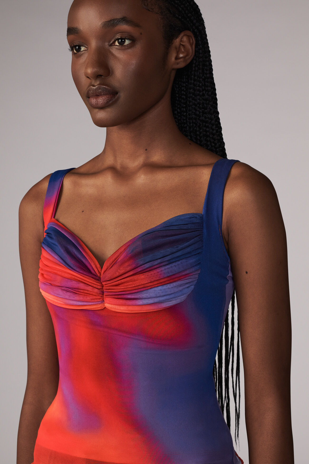 Flower Blur Gloria Top Red