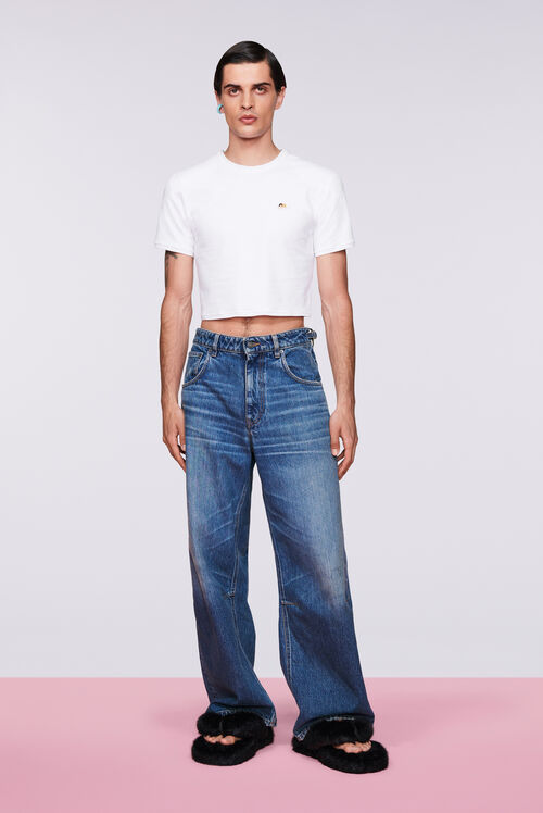 Angels Patch Crop T-Shirt White