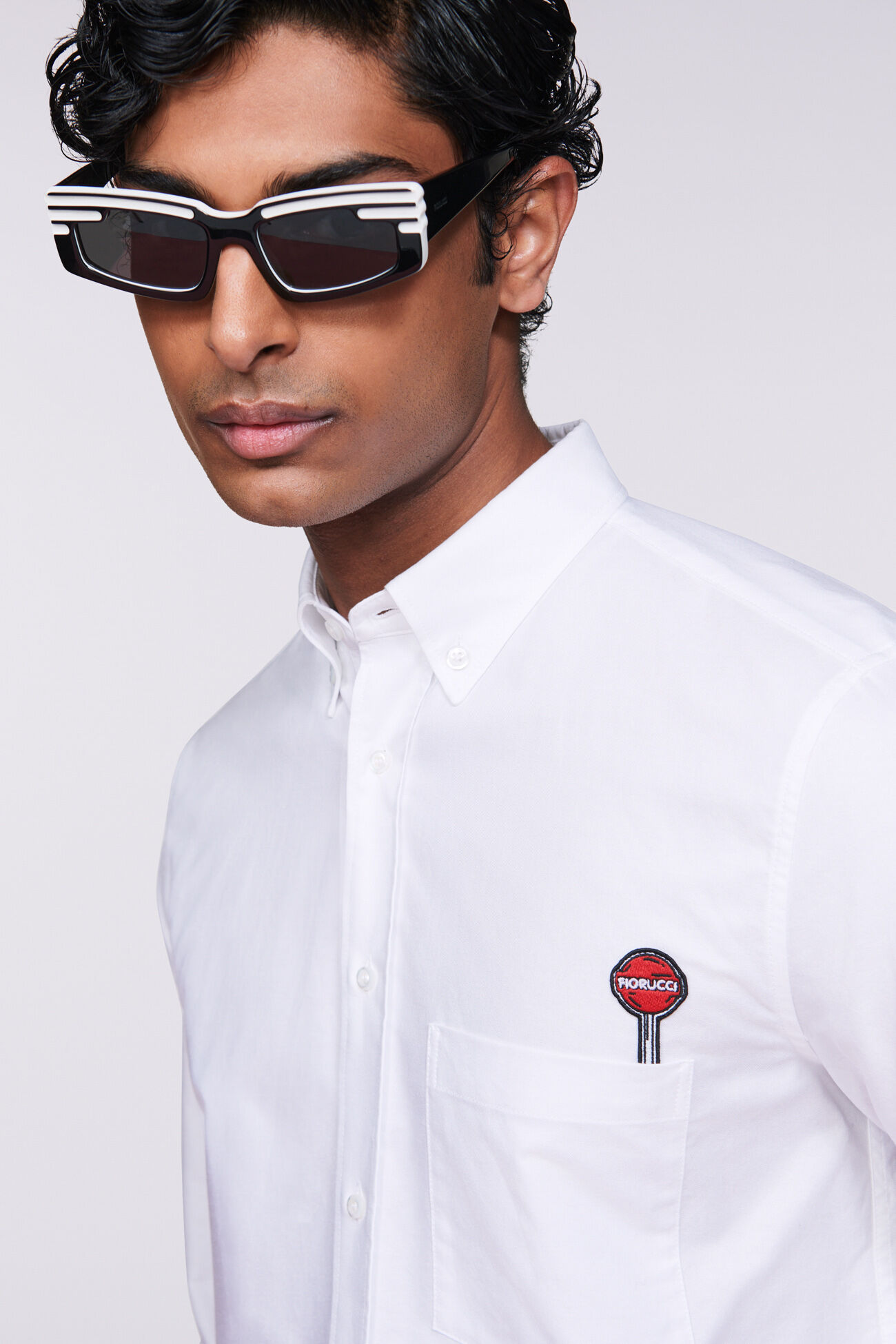 Lollipop Patch Shirt White