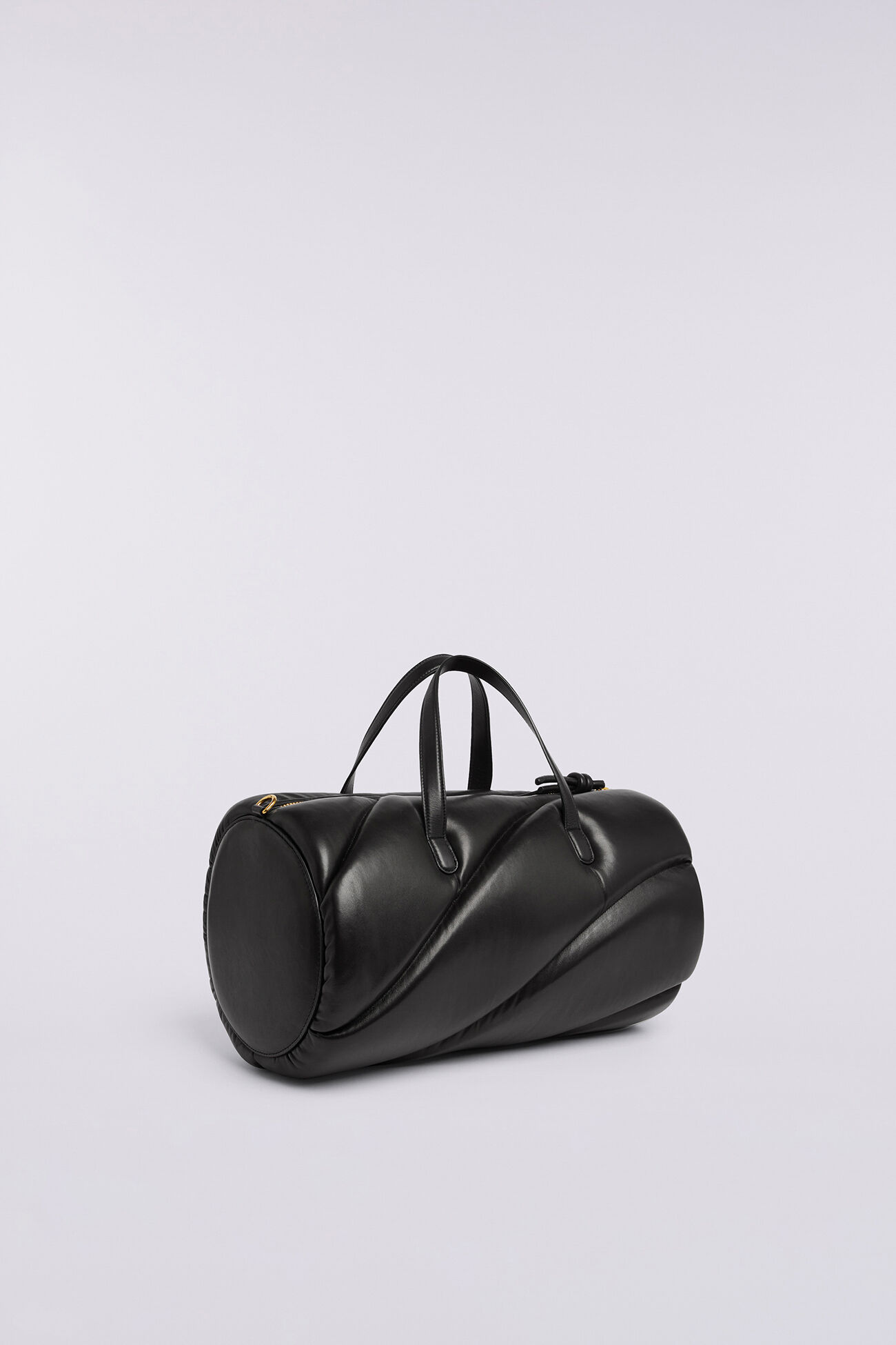 Mella Leather Duffle Bag Black